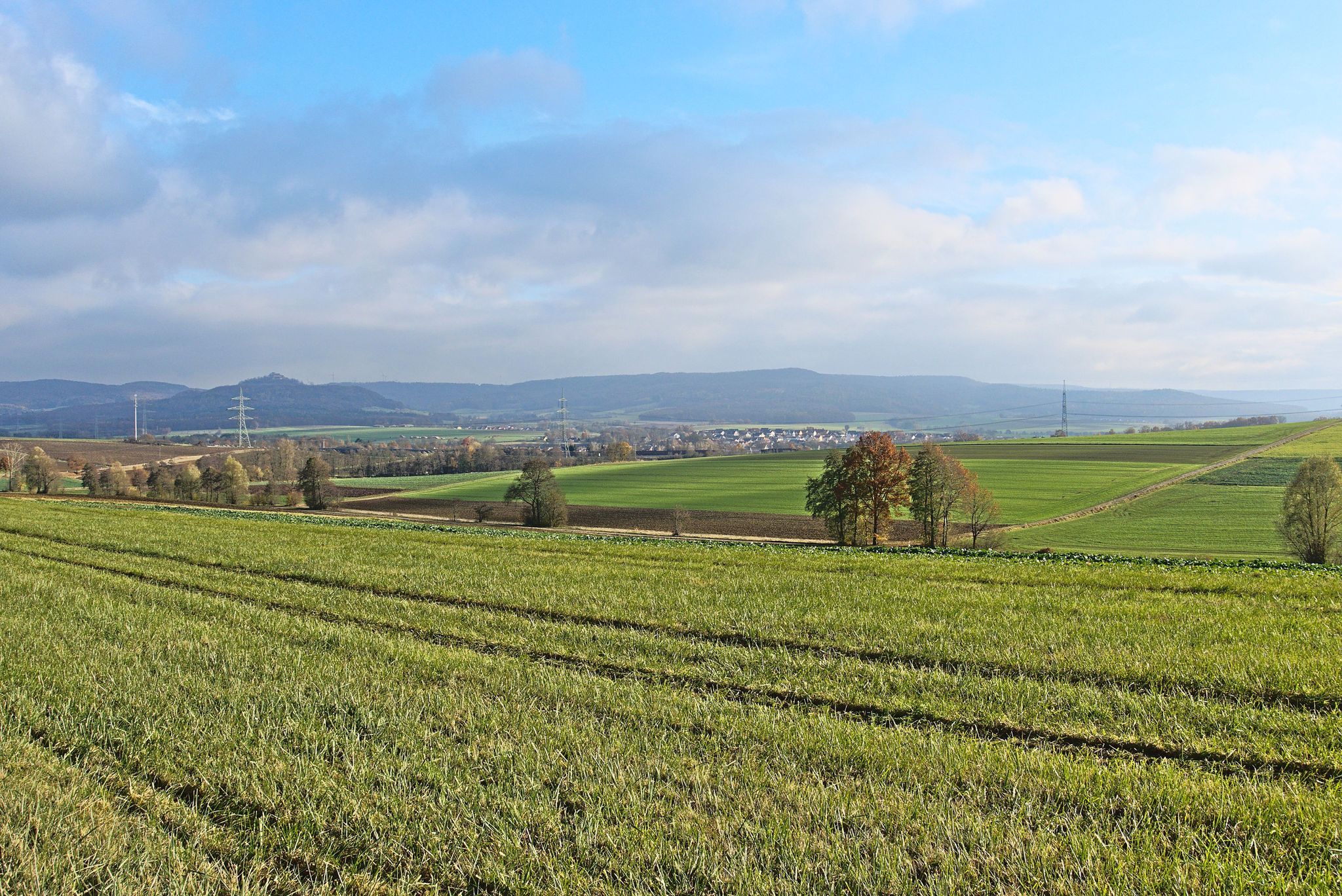 Letzter Blick zurück zu Giechburg und Scheßlitz