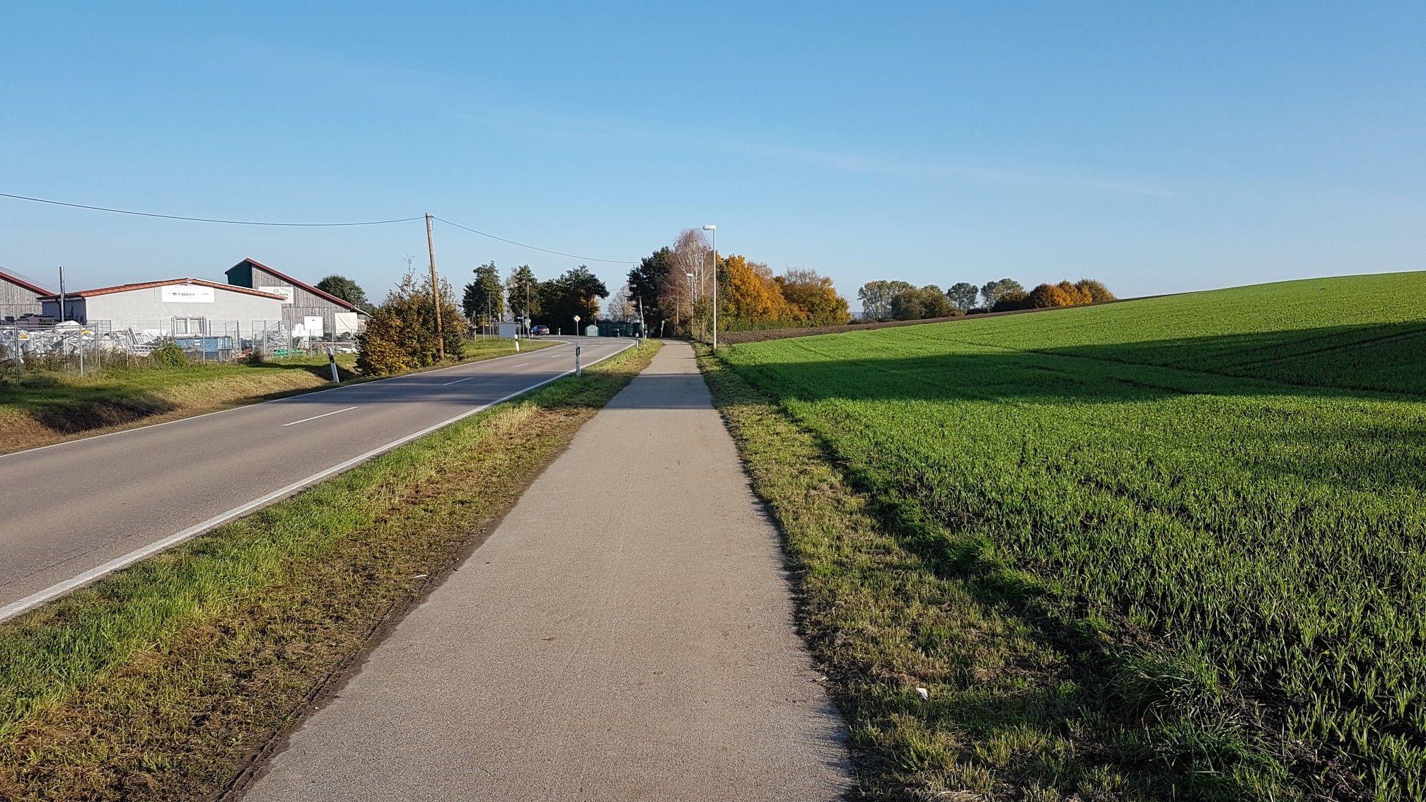 asphaltierter Radweg 