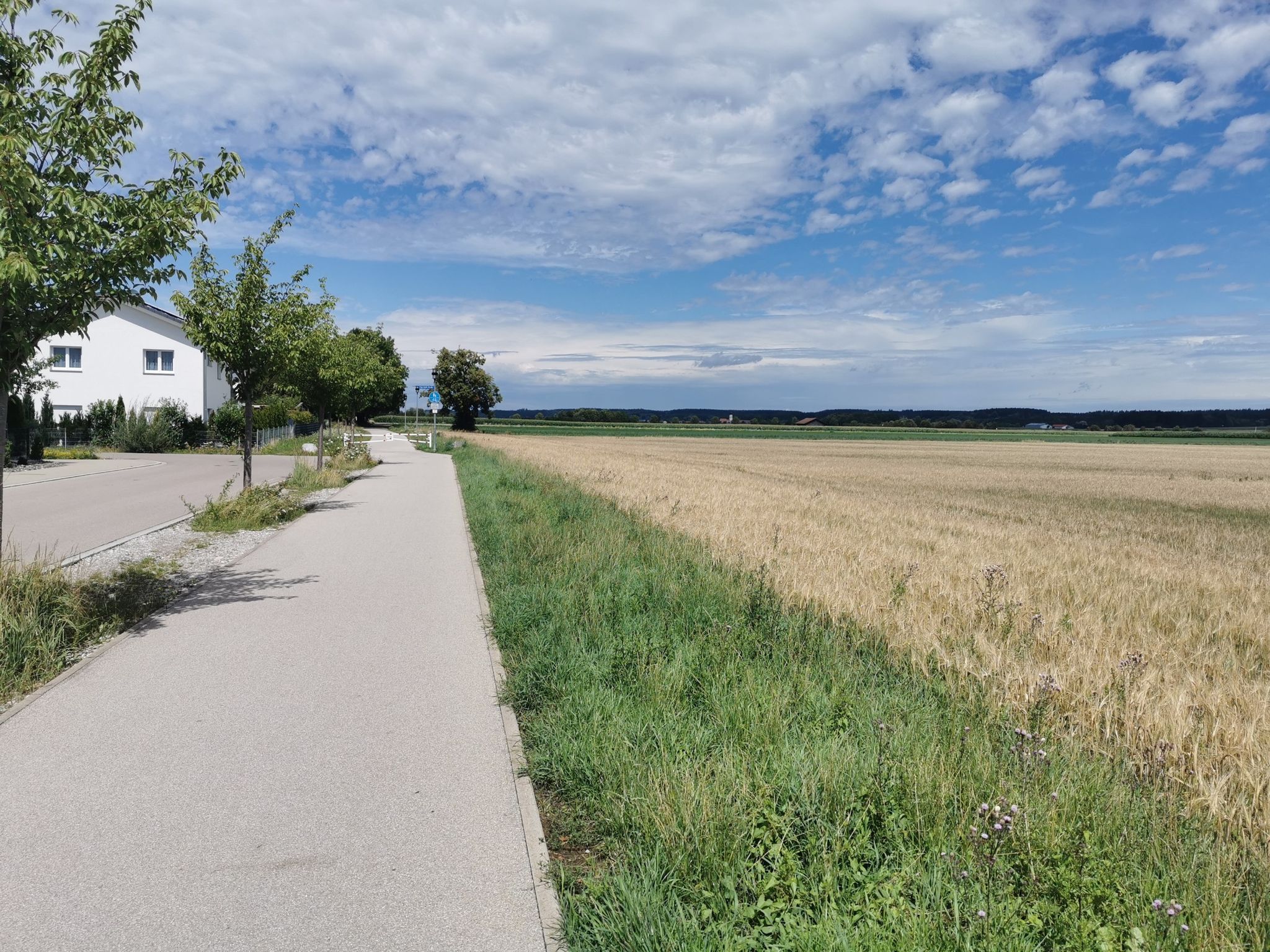 gleich zu Beginn des Radweges aus MN raus muss eine Auto-Sperre "umkurvt" werden