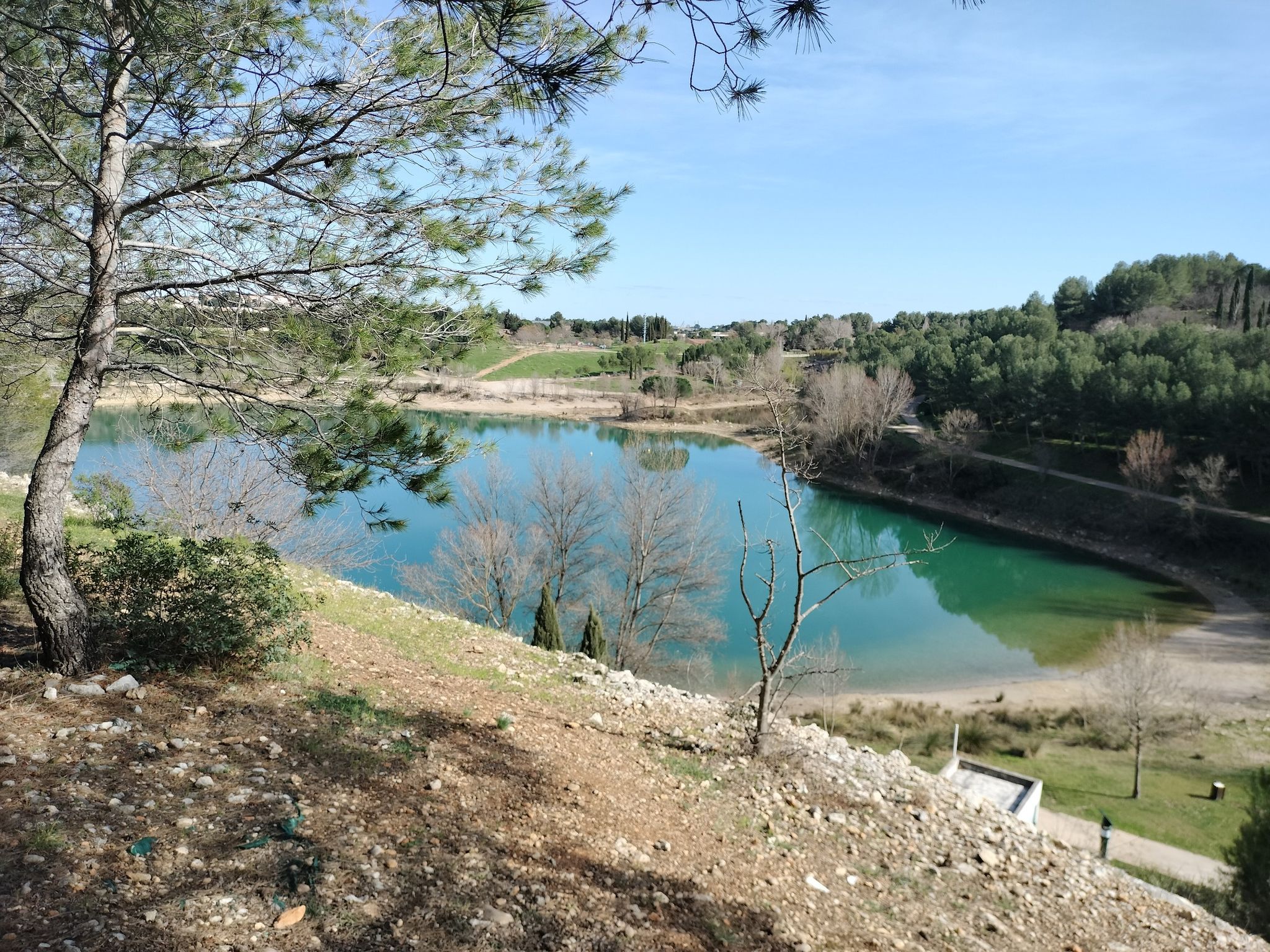 le lac du Crès...Content d'avoir eu un peu de pluie!!