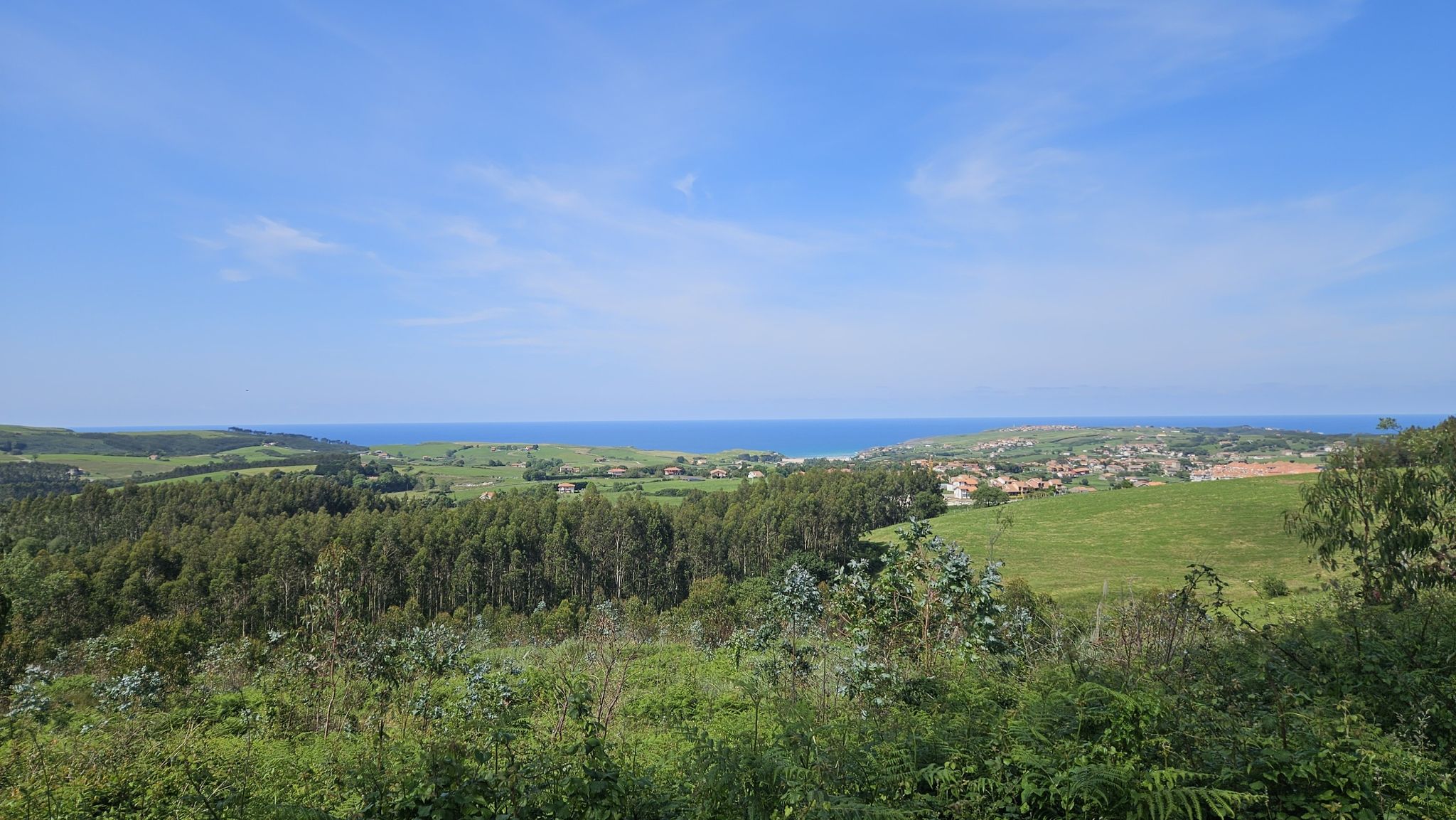 Aussicht aus dem Anstieg hinter Ajo