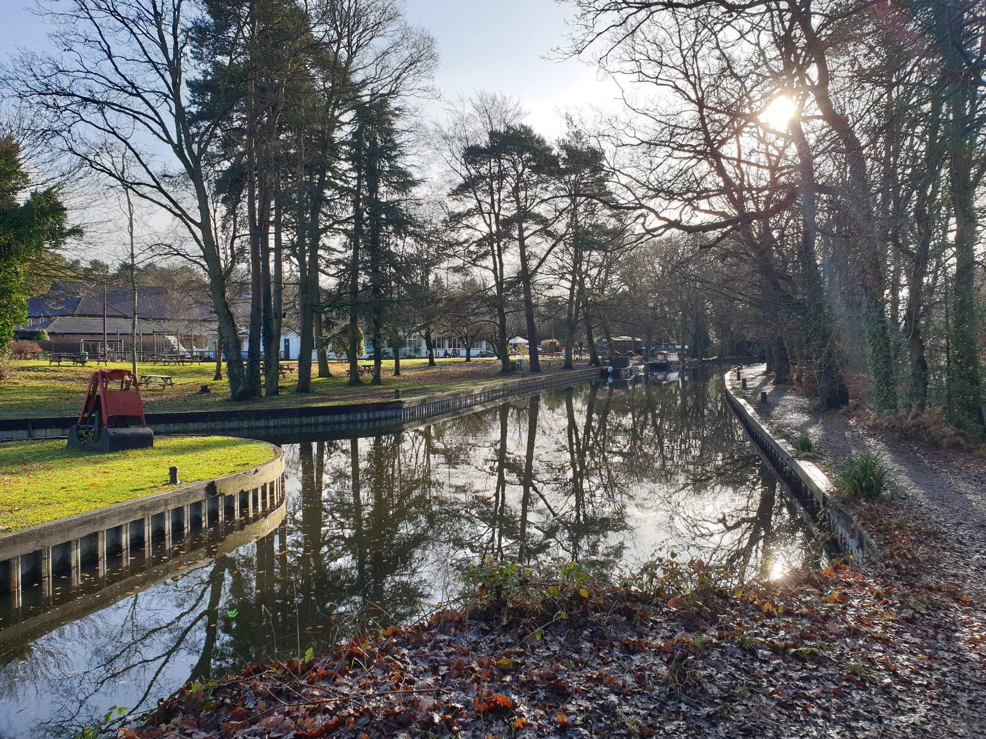 Basingstoke Canal at Mytchett canal cafe