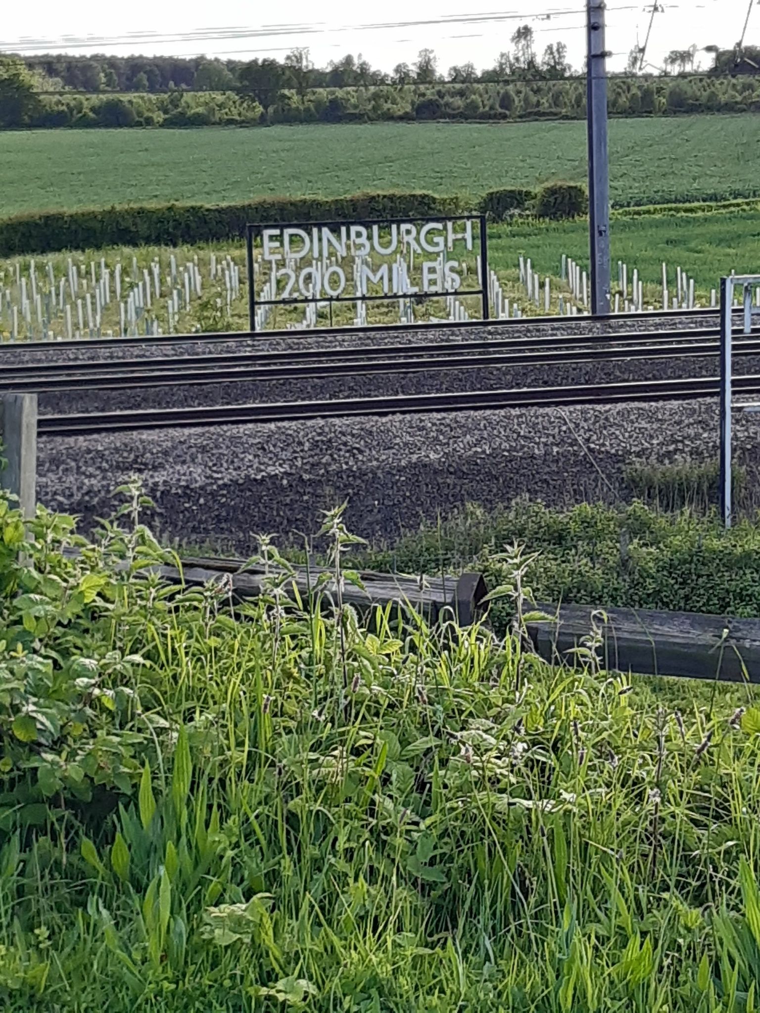Its 200miles to Edinburgh, just a guess..