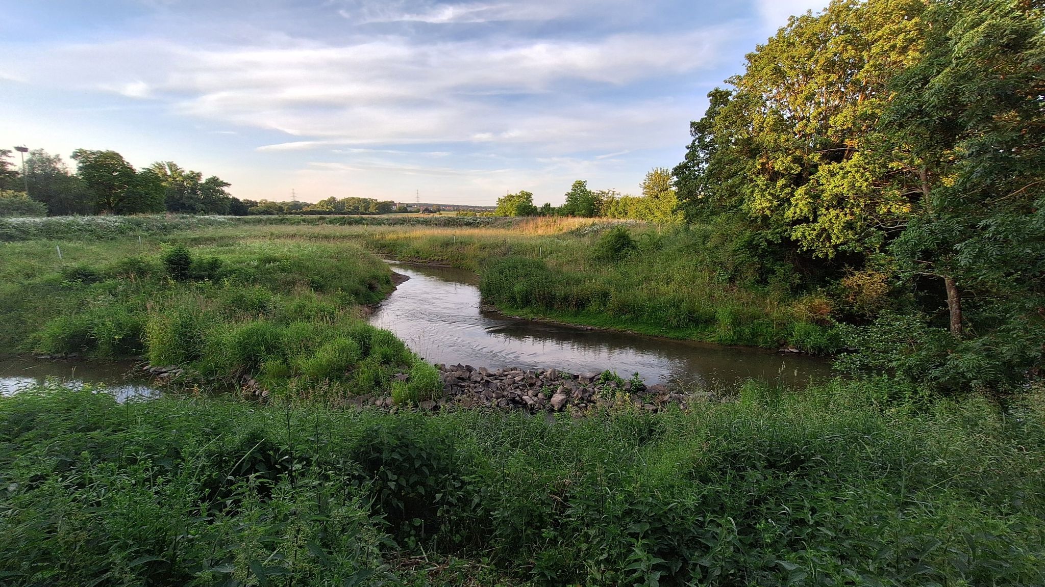 Renaturierungsschleife in der Niddaer bei Gronau.