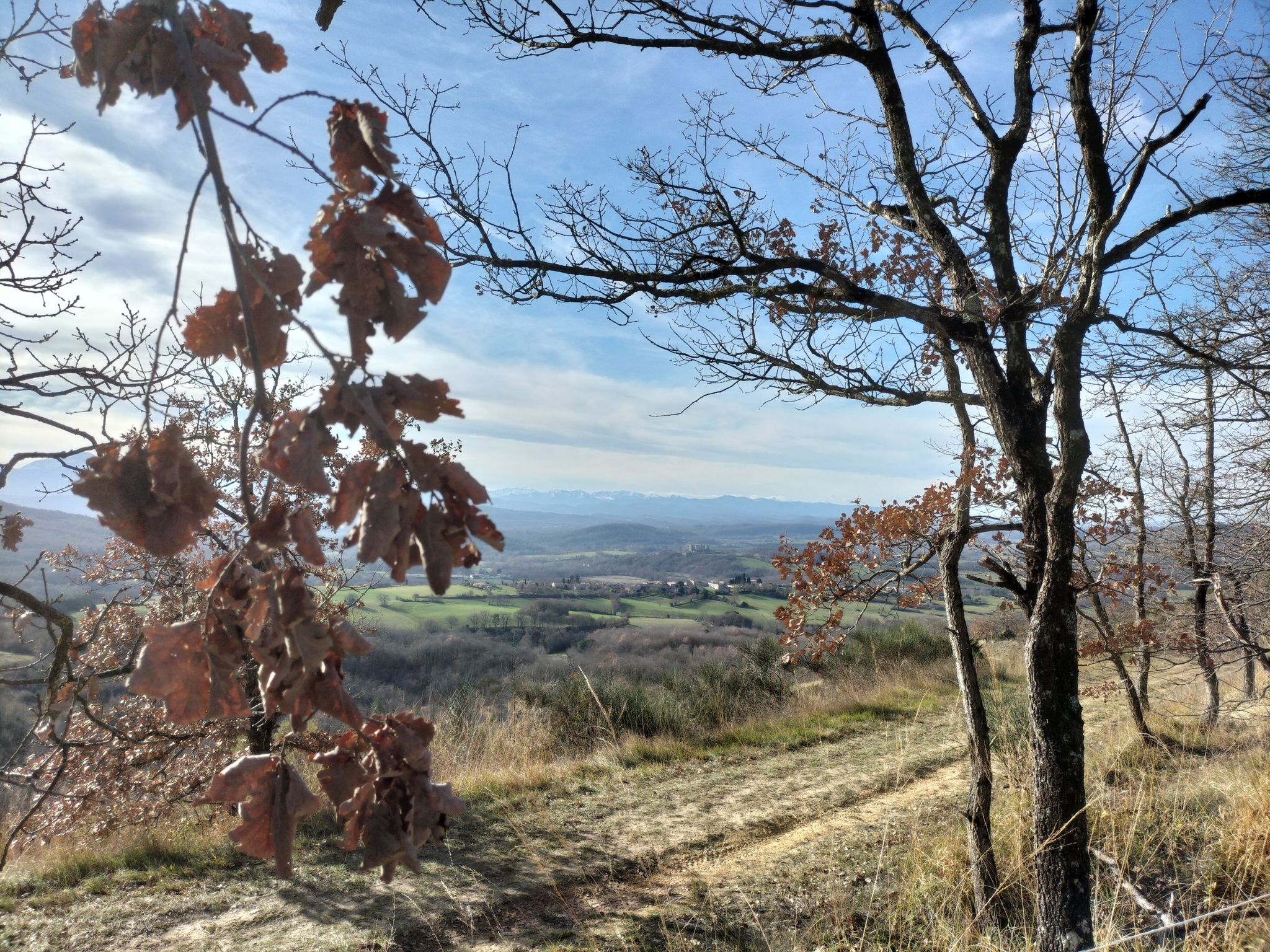 En contrebas le village de Trezierd