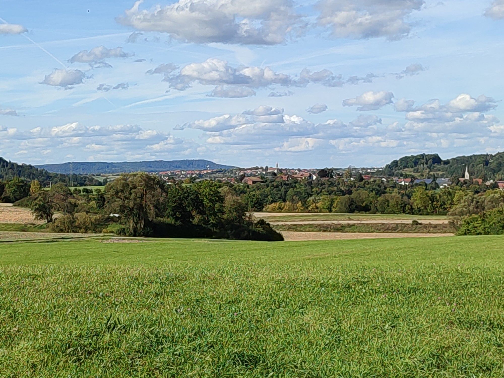 Blick nach Westheim und Uttenhofen