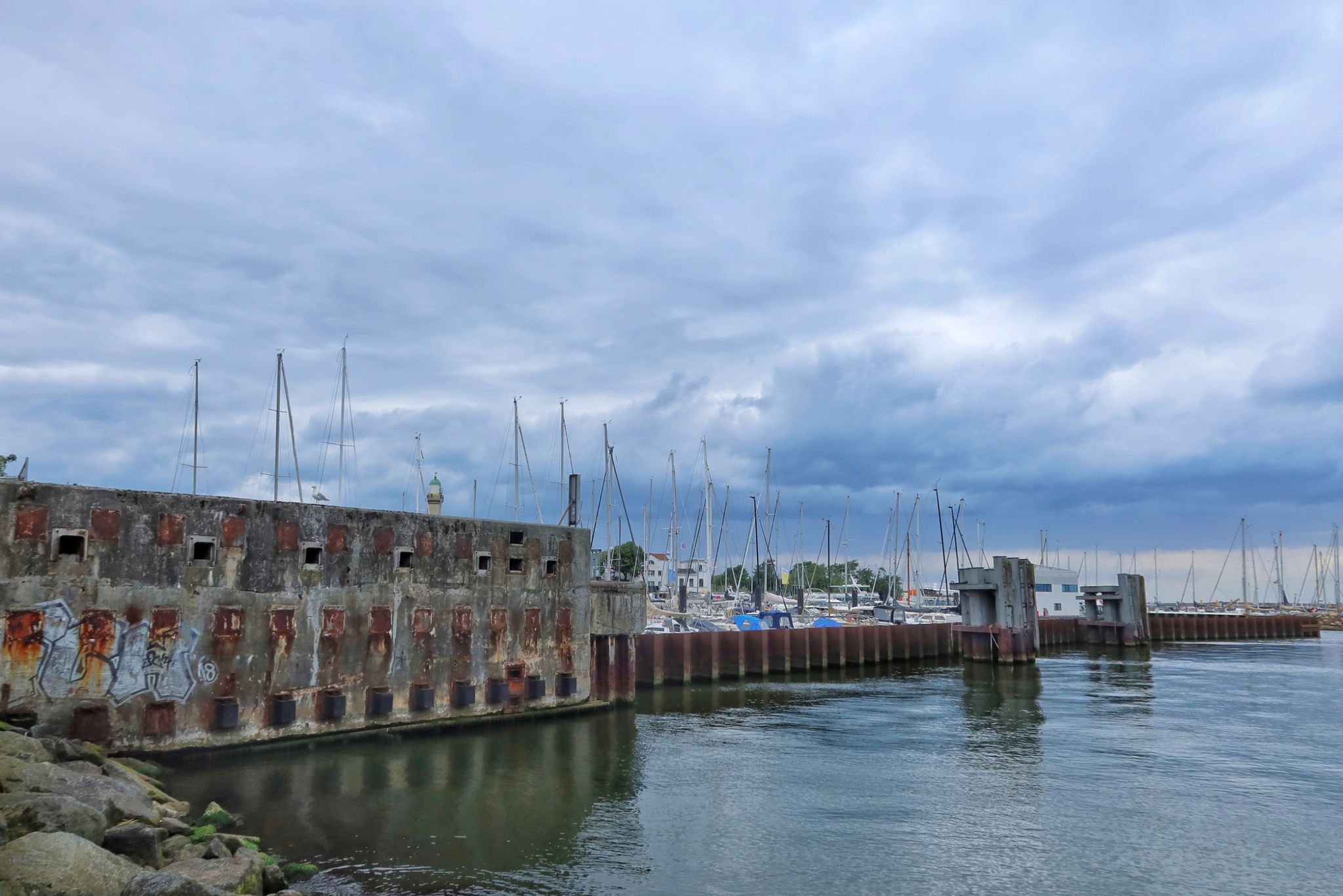 Reste des alten Eisenbahnfährterminals Warnemünde–Gedser