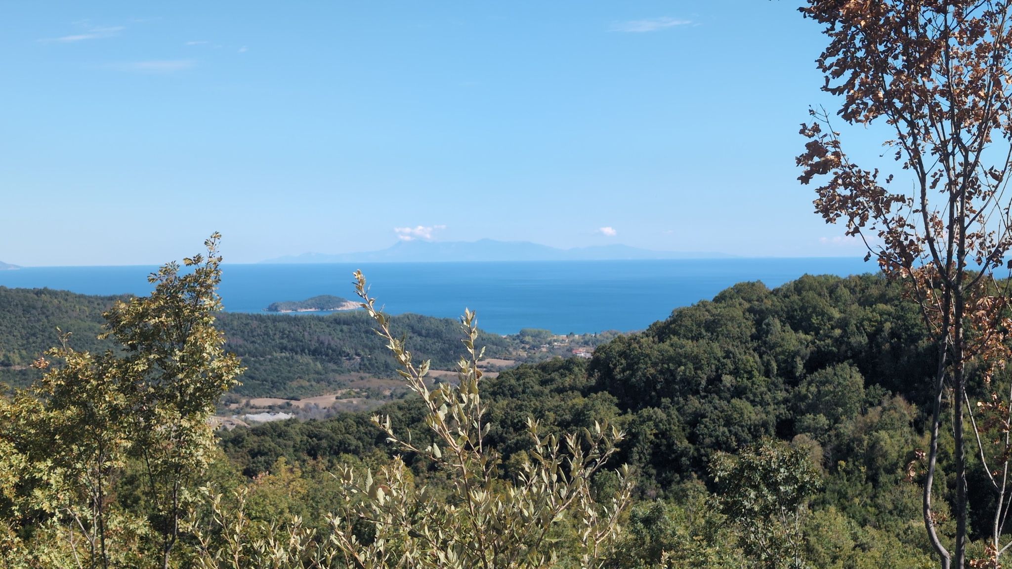 die Insel Thasos am Horizont
