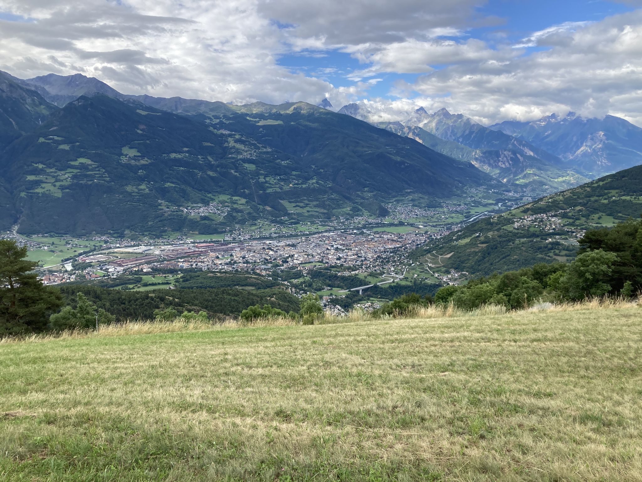 Blick auf Aosta 
