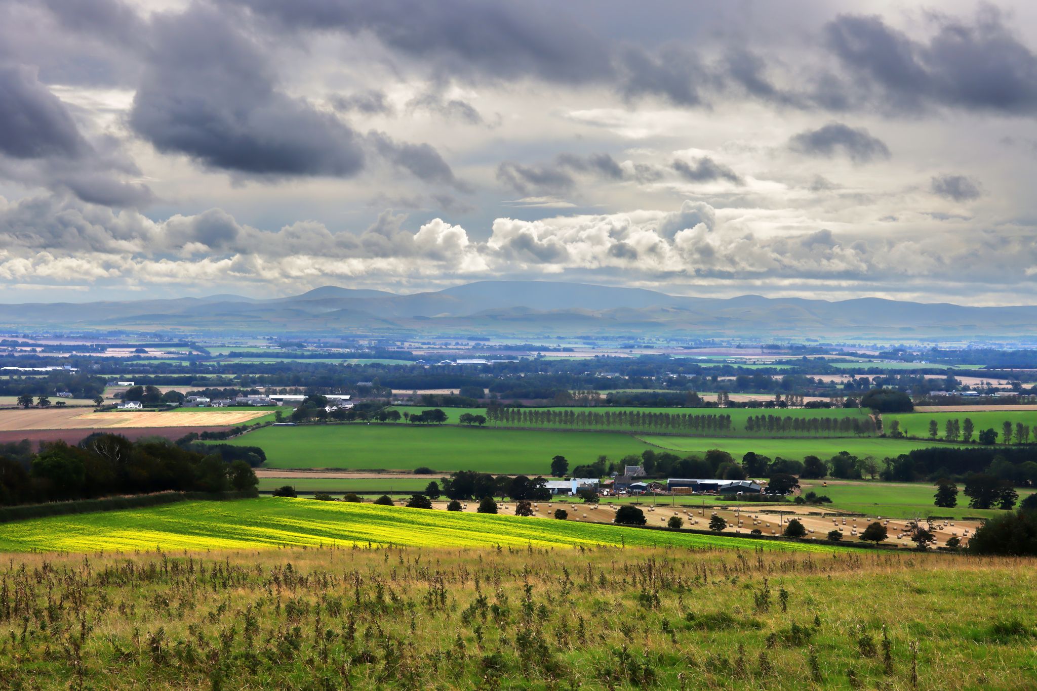 View across to the Cheviots