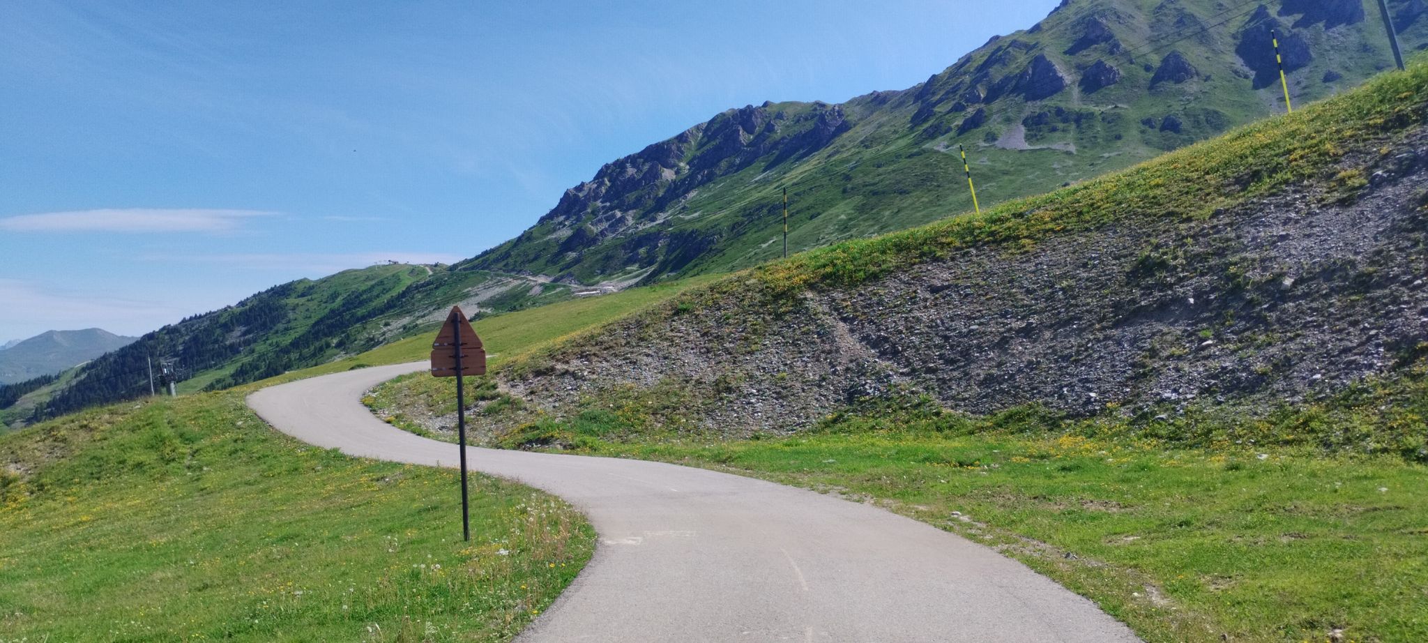 Anstieg Radweg zum Col de la Loze 