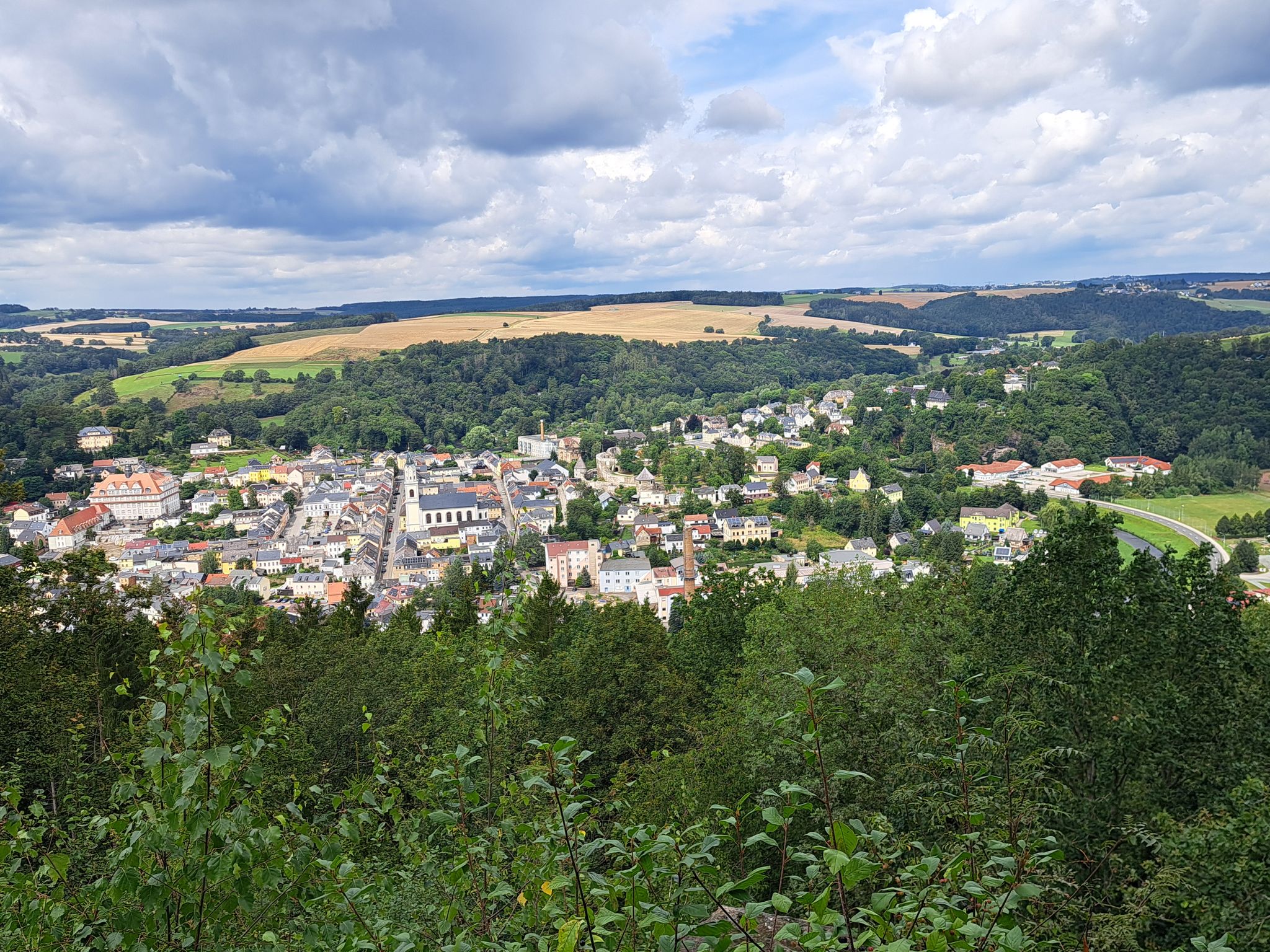 Blick vom Kriebelstein nach Elsterberg