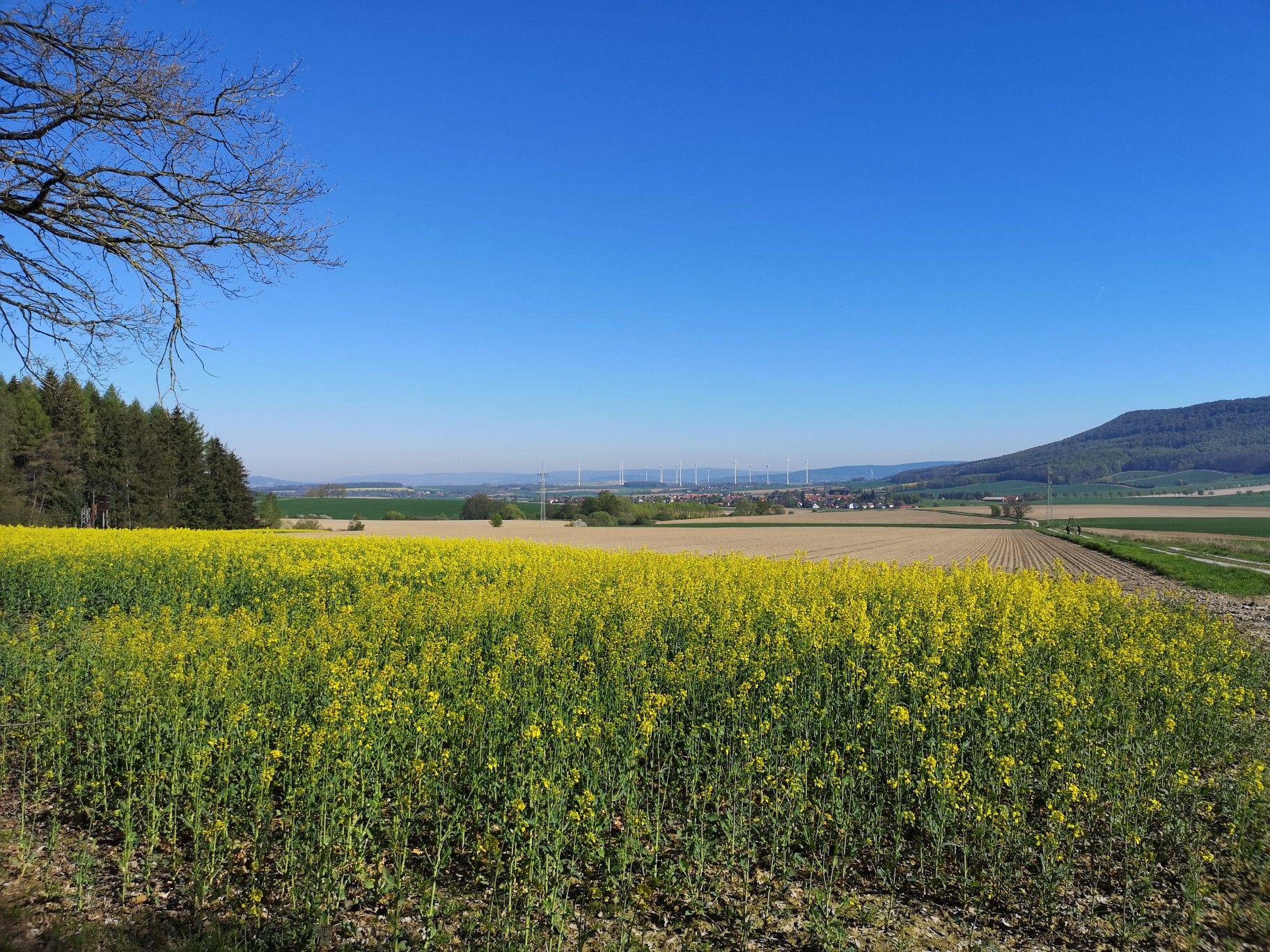 Blick über Bisperode zum Deister u. Nesselberg. Ithkopf
