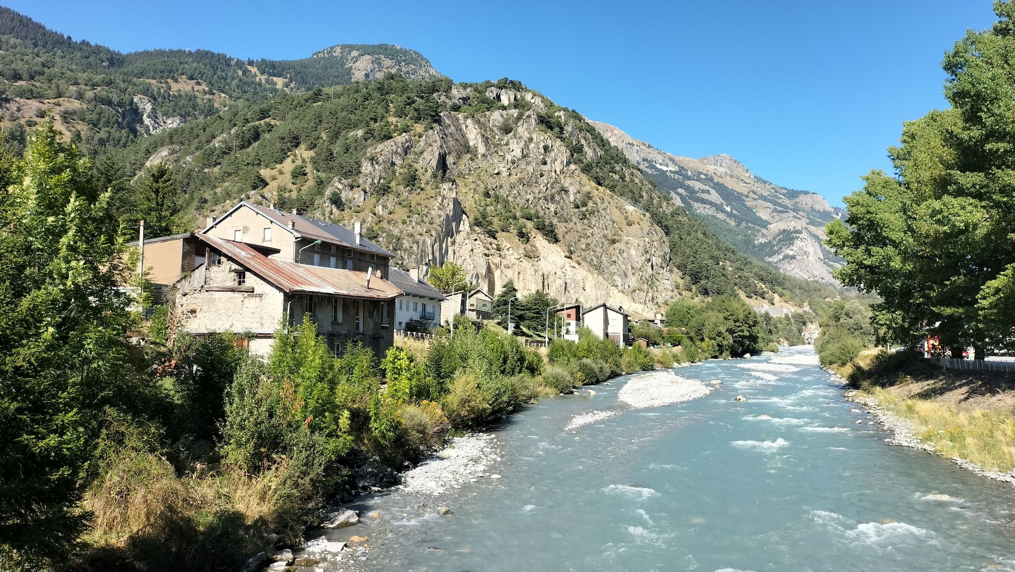 Der Fluss von Modane, talaufwärts