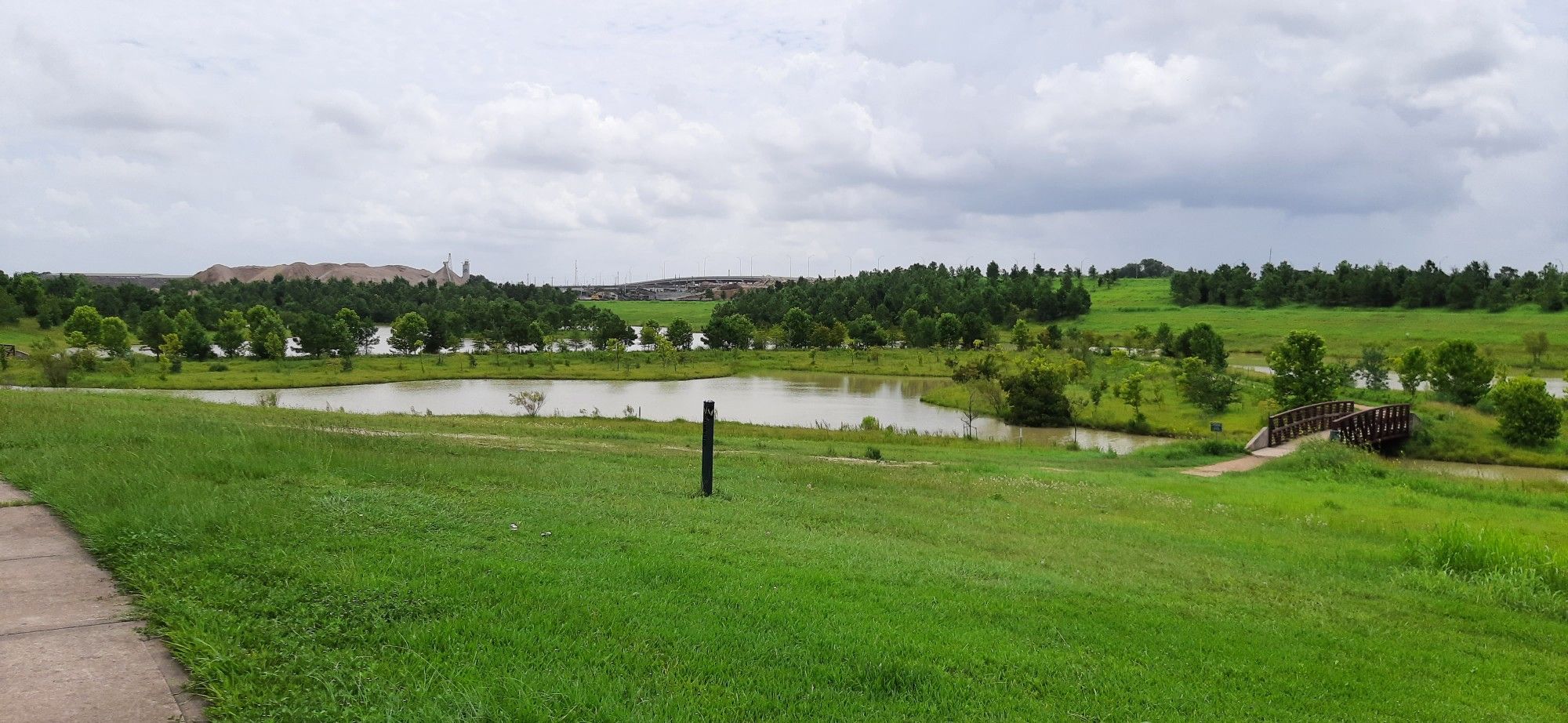 looking at the center of the park