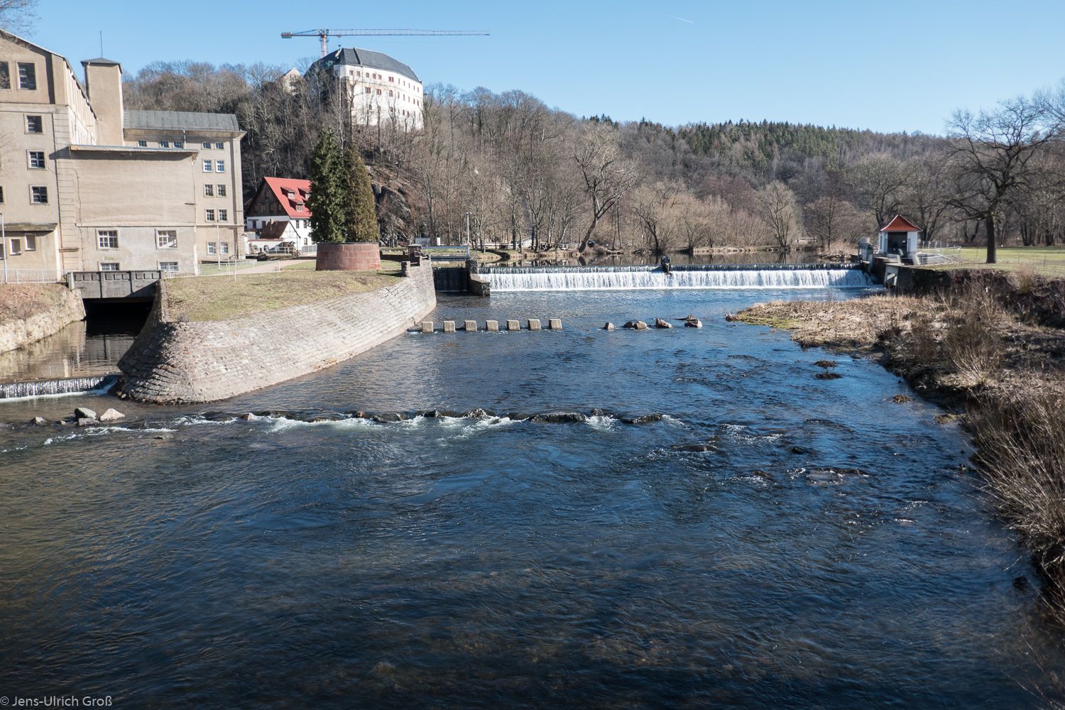 Wehr an der Zschopau unterhalb der Sachsenburg
