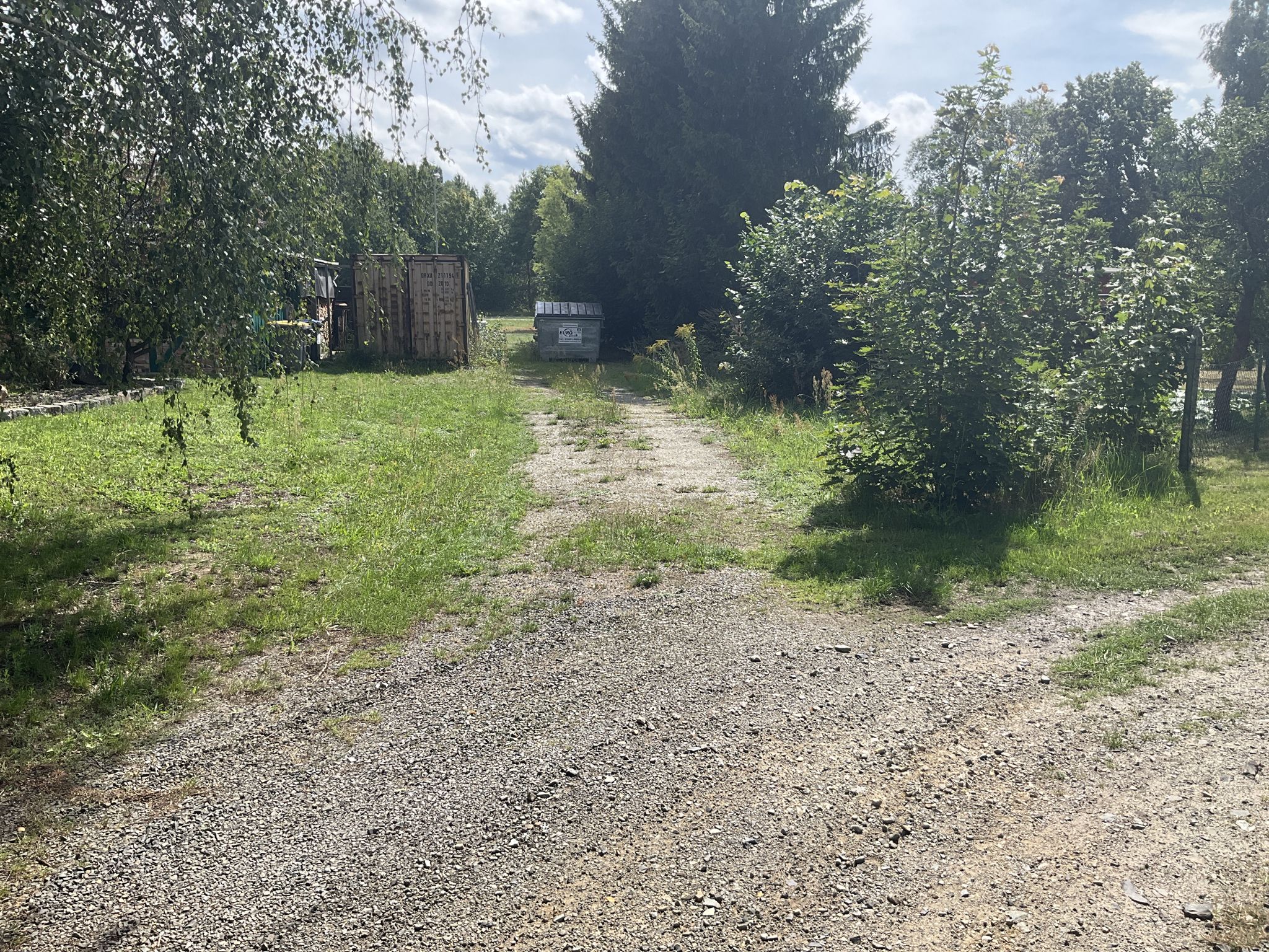 von hier kam die Bahn vom Bahnhof angefahren