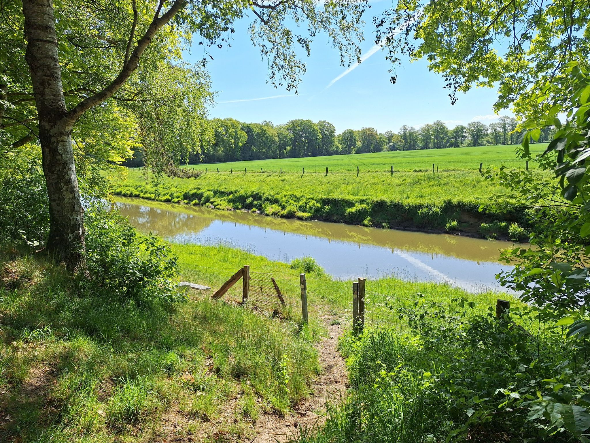 Blick von der mondscheinbank auf die hase