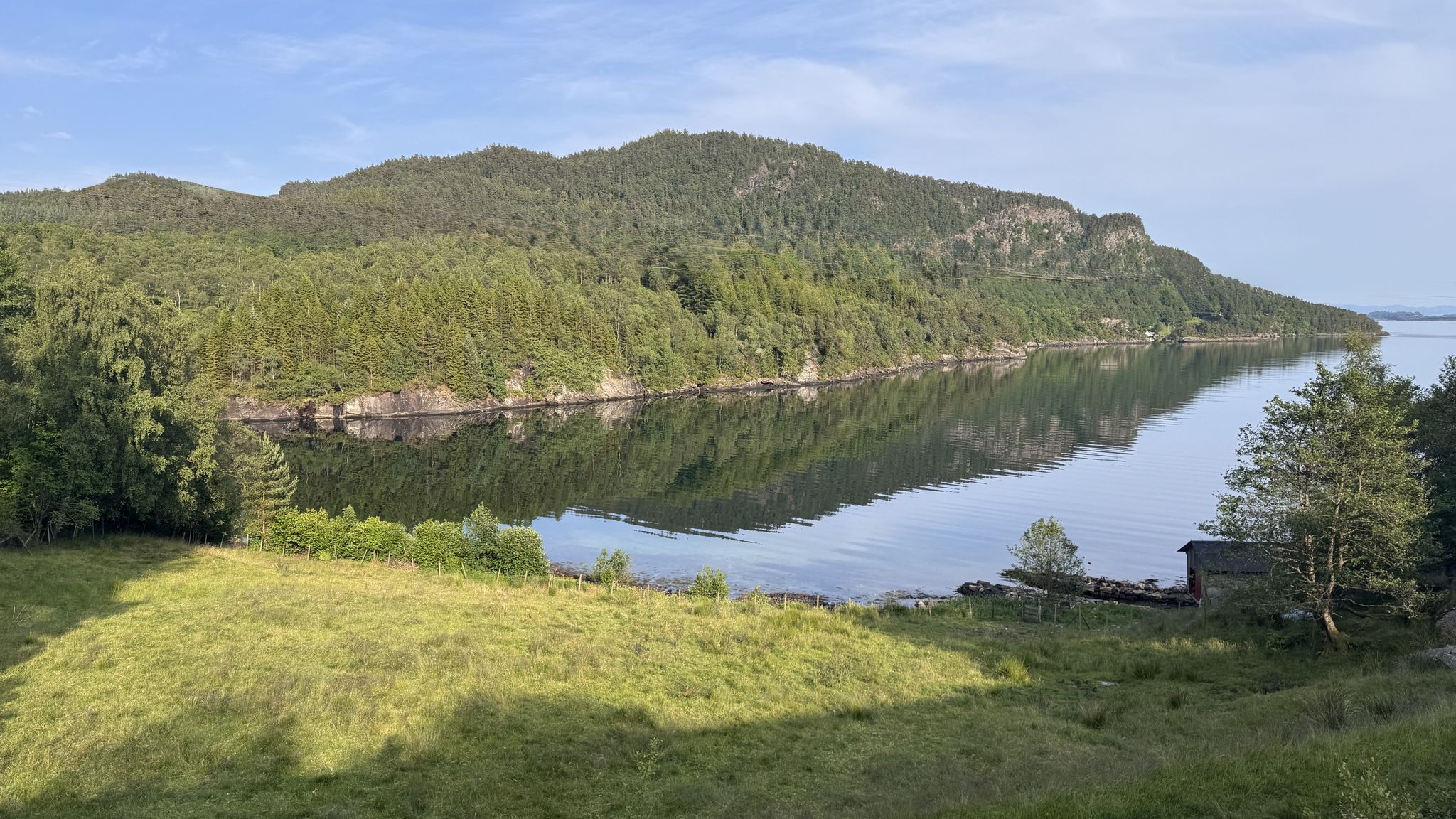 Blick auf den Fjord bei Musland
