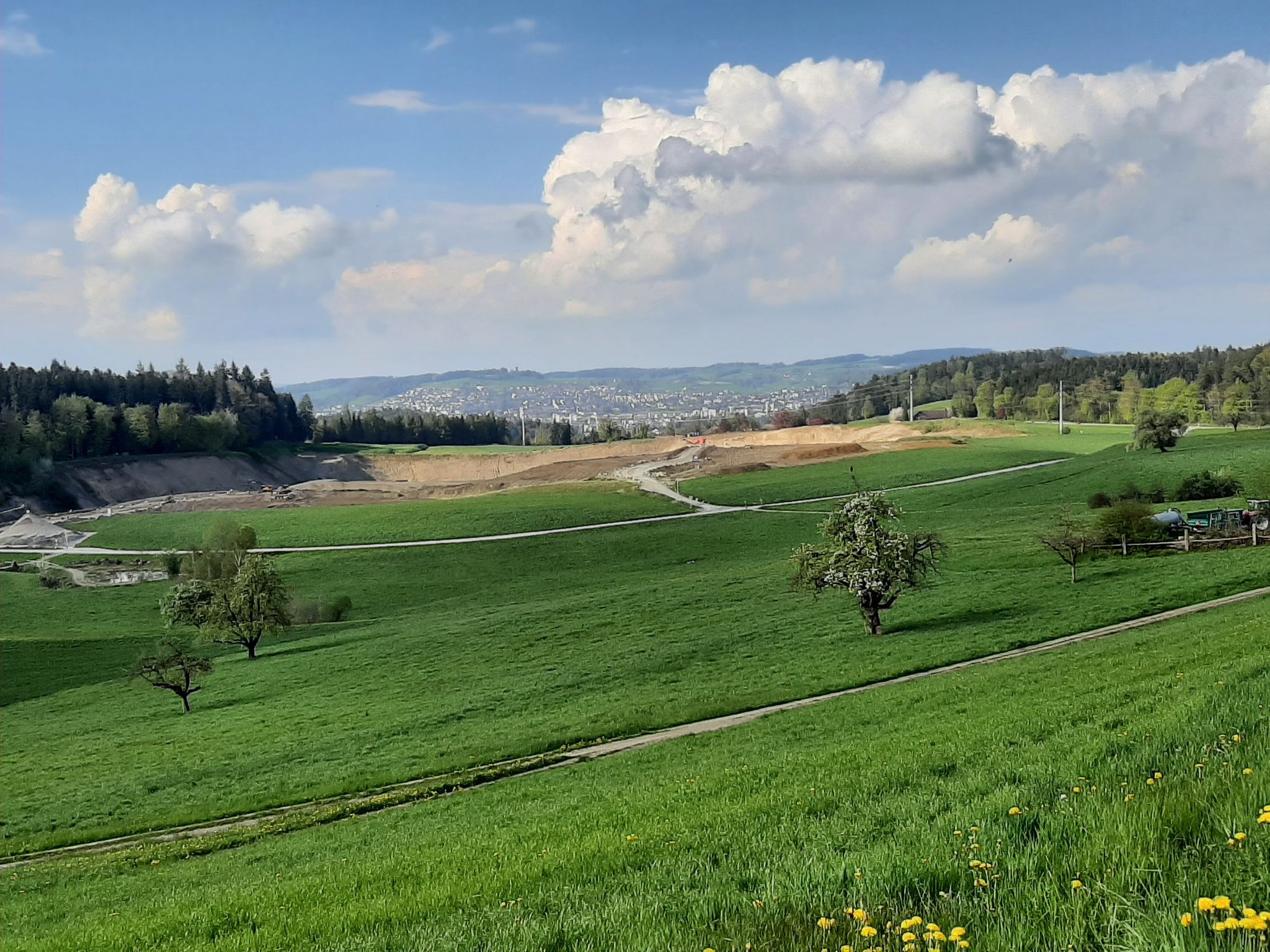 Steinbruch und Blick nach Wil