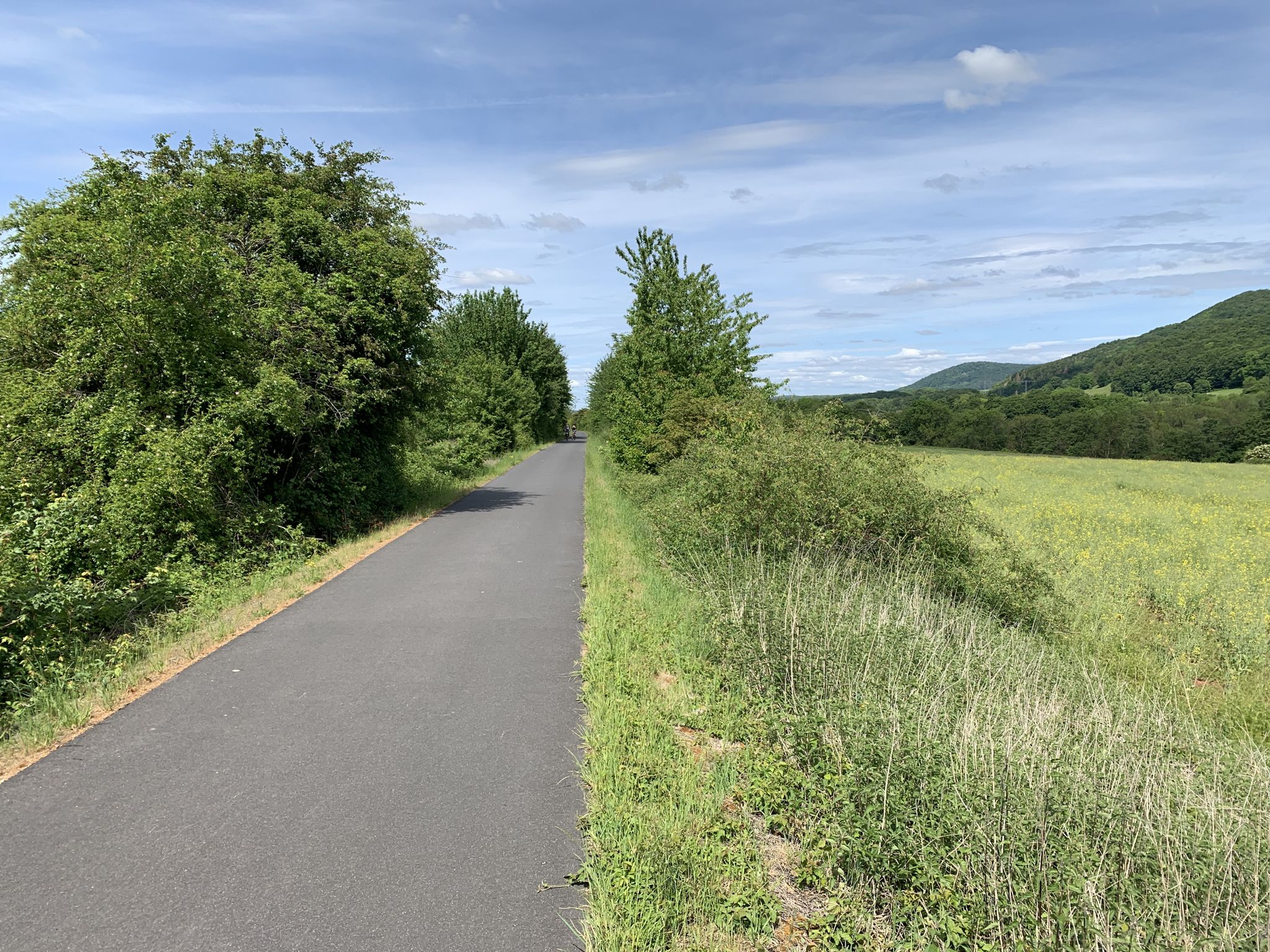 Radweg in Richtung Zella Bahnhof