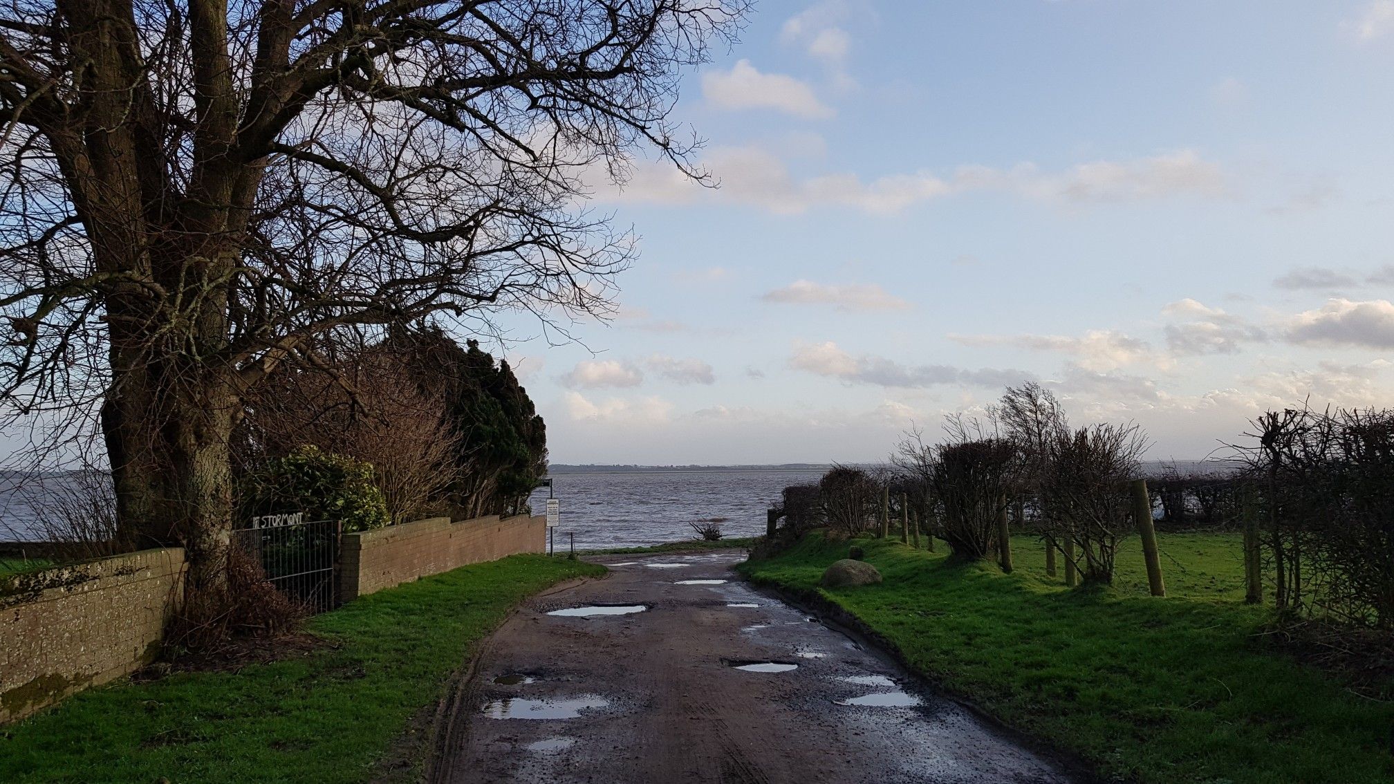 left in front of water