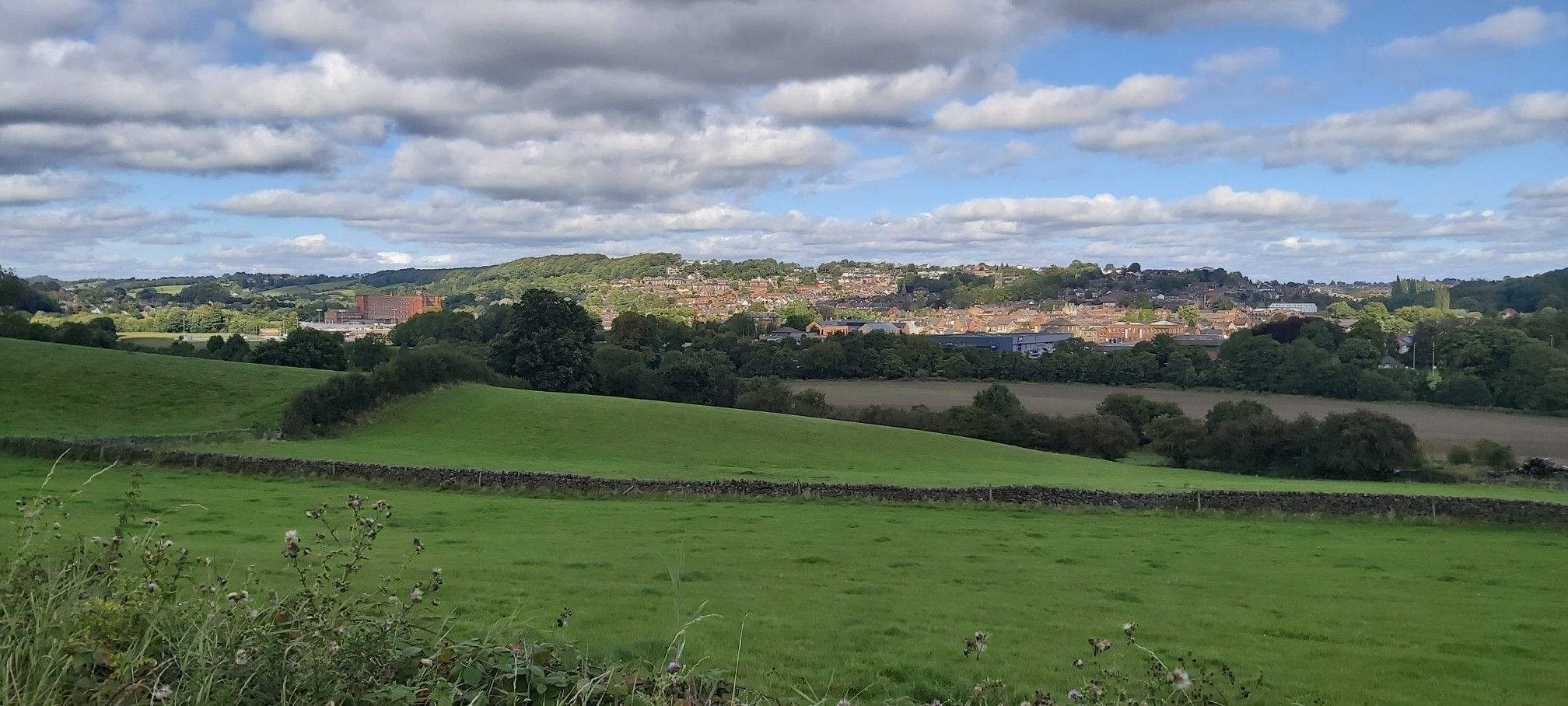 belper from up in hills