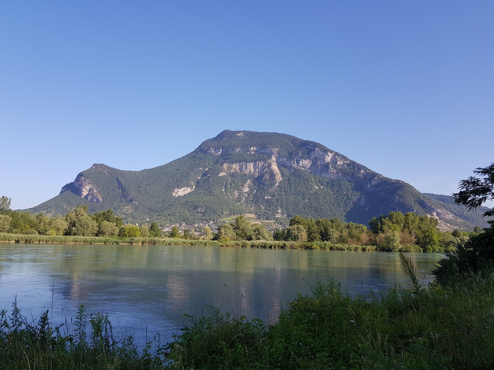 Blick auf Culoz und die Südspitze des Grand Colombier