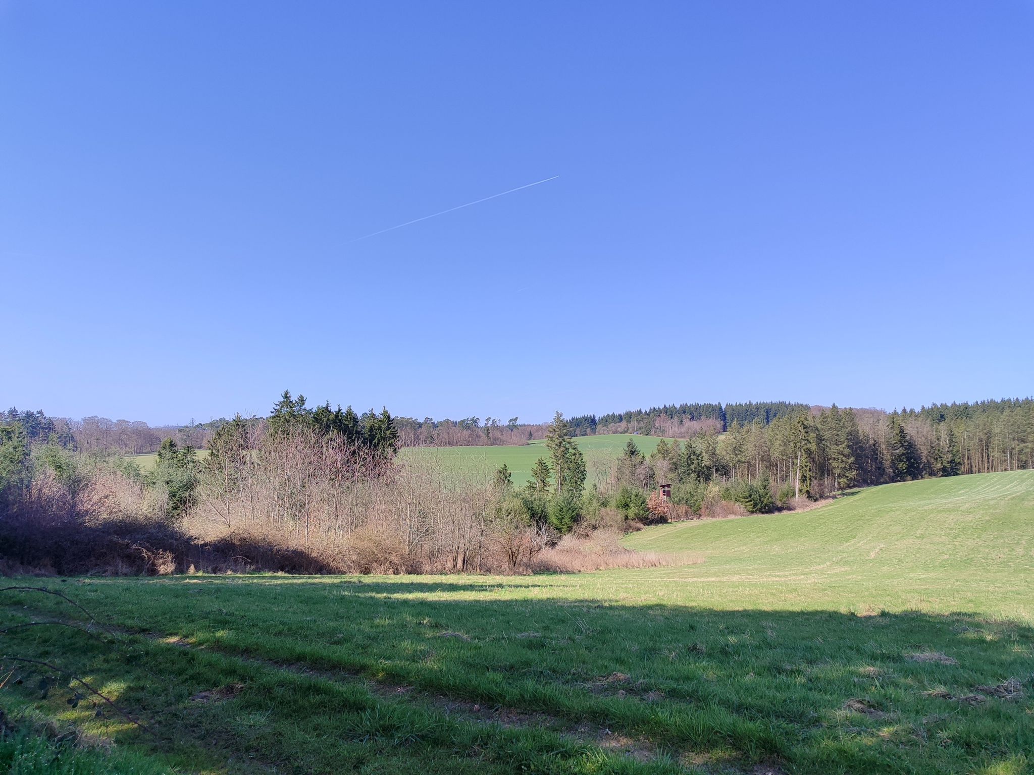 Blick von einer Bank