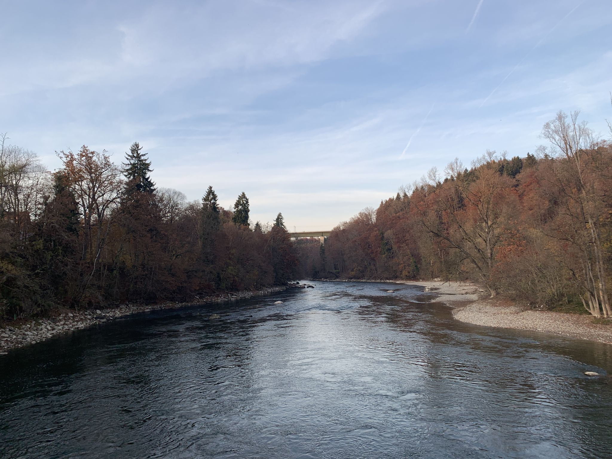 Blick auf die Reuss unterhalb von Mellingen