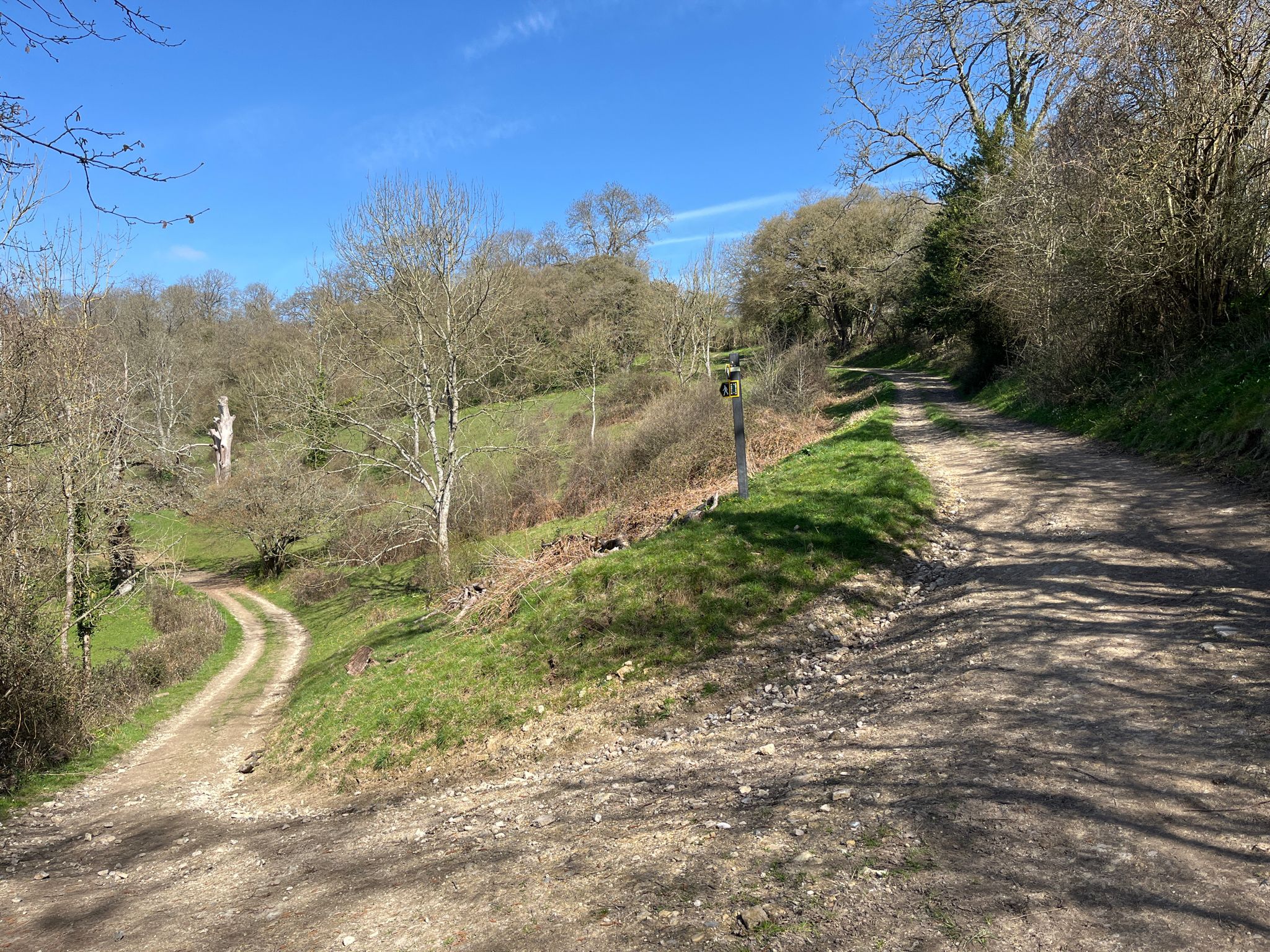 Switch back on the track to ease the climb