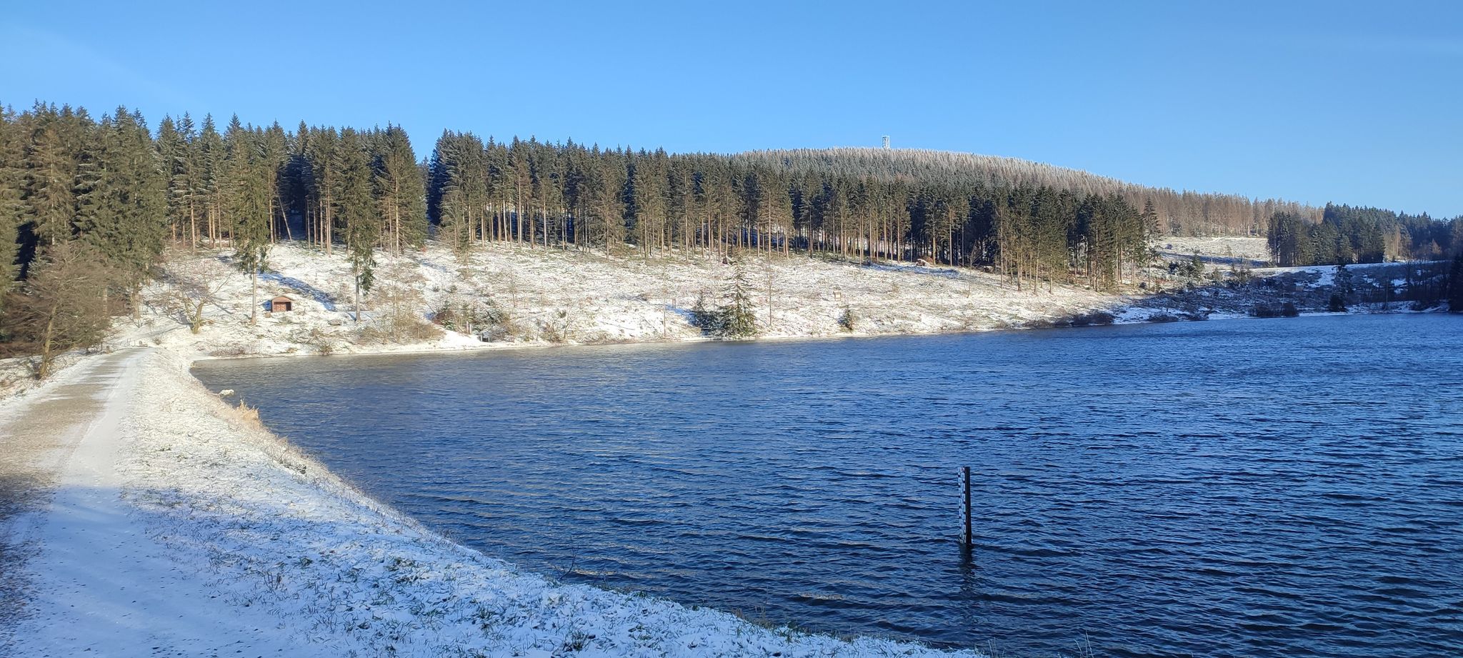 Blick auf den Oberen Grumbacher Teich