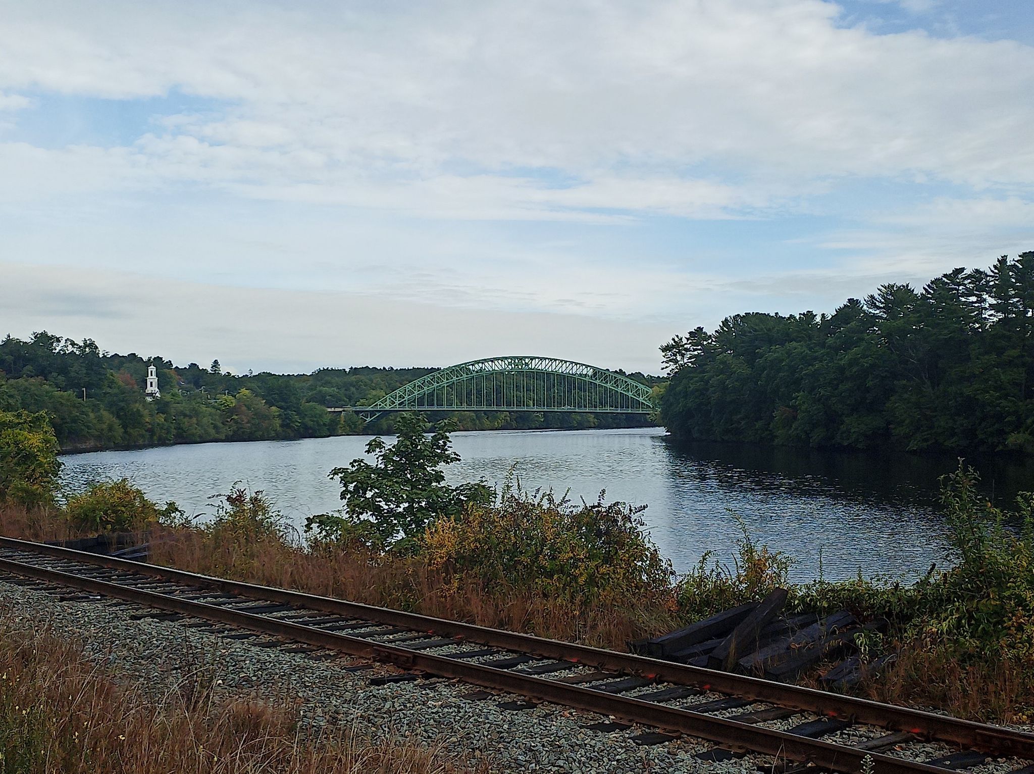 Tyngsboro bridge and town center.