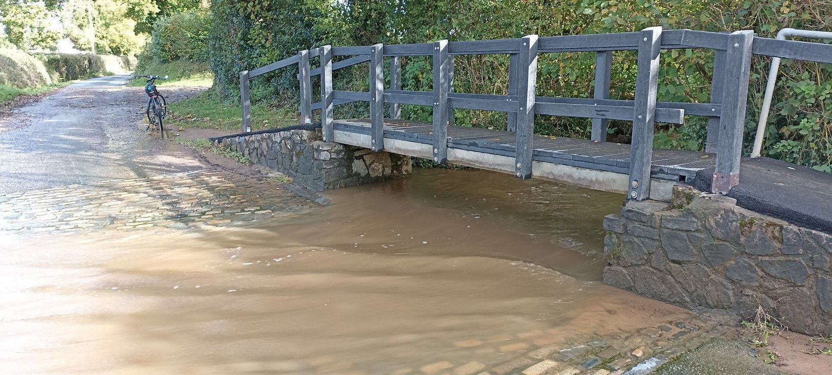 Deep ford after overnight rain