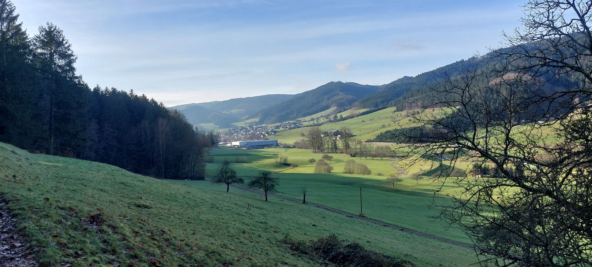 Blick über Hofstetten zur Breitebene
