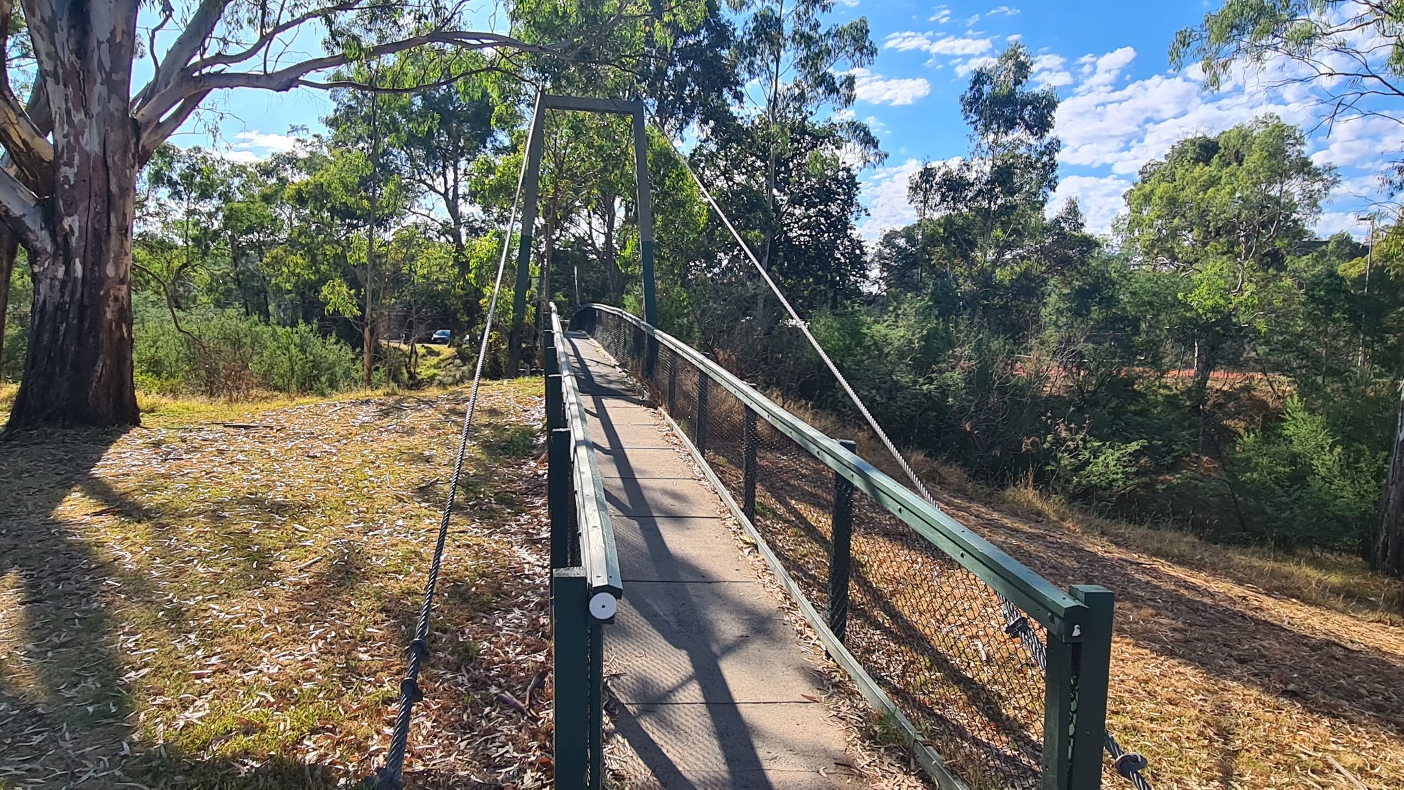 Suspension Bridge crossing Plenty River, Greensborough Park