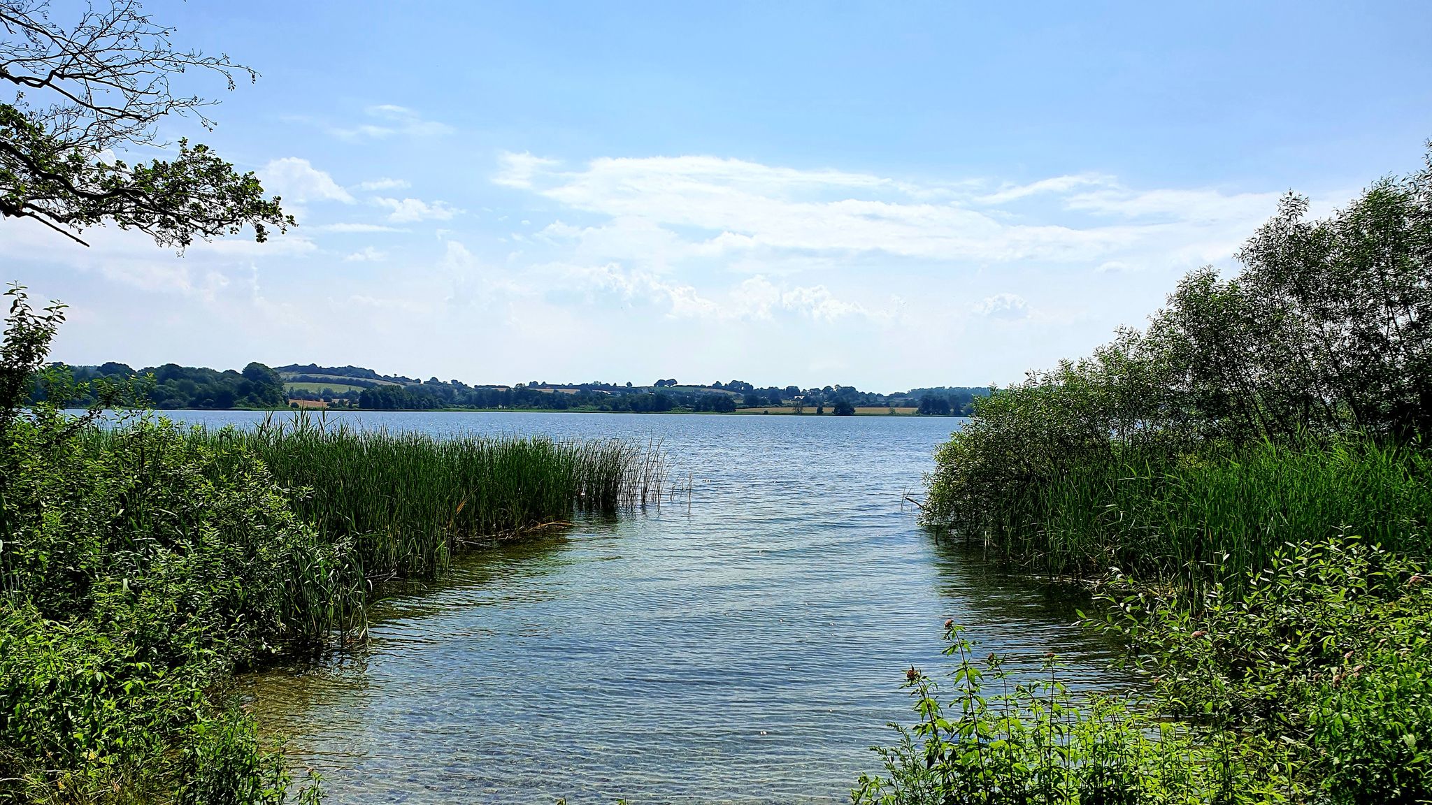 erster Blick auf den Großen Segeberger See