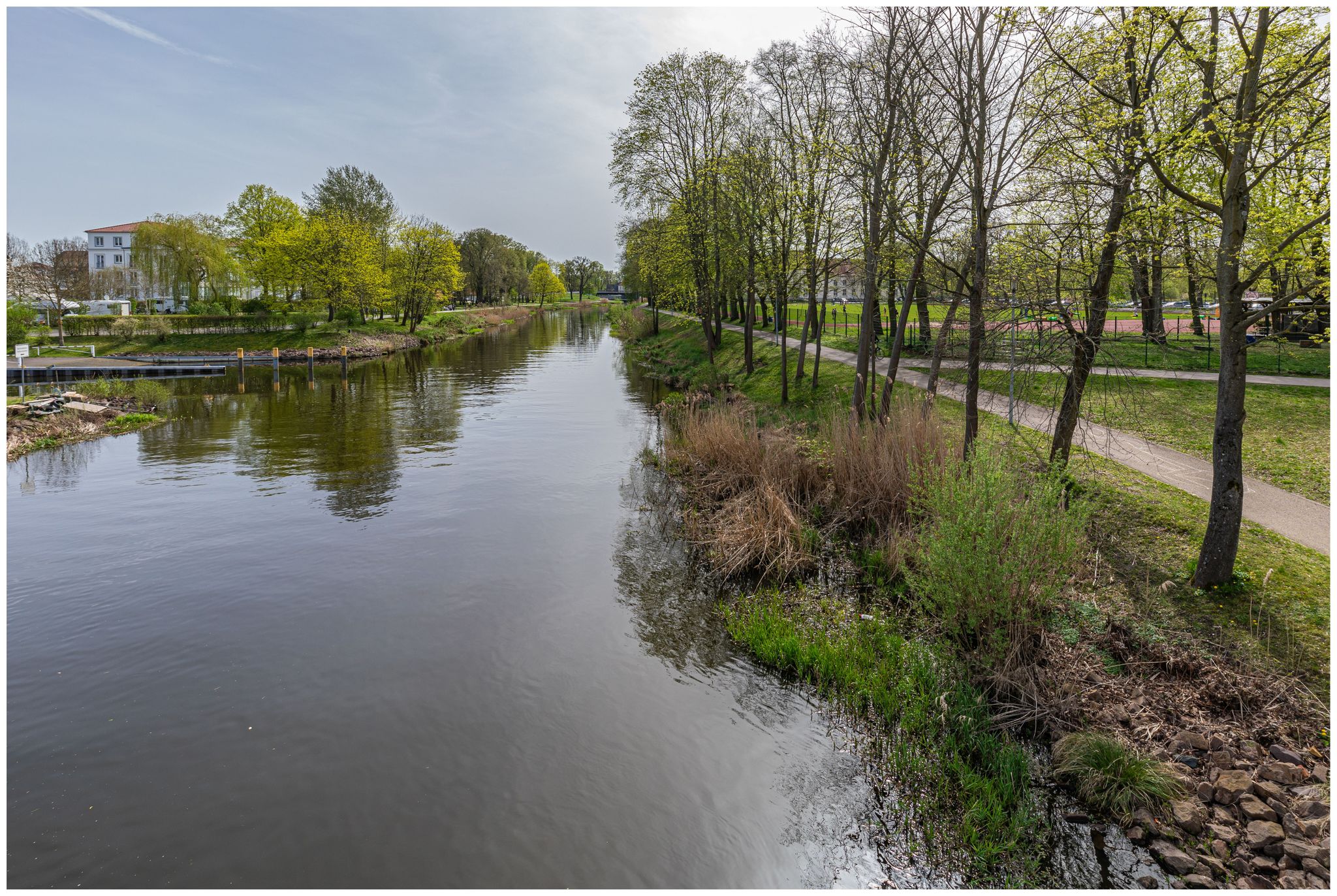 Blick vom August-Wilhelm-Steg auf die Oranienburger Havel