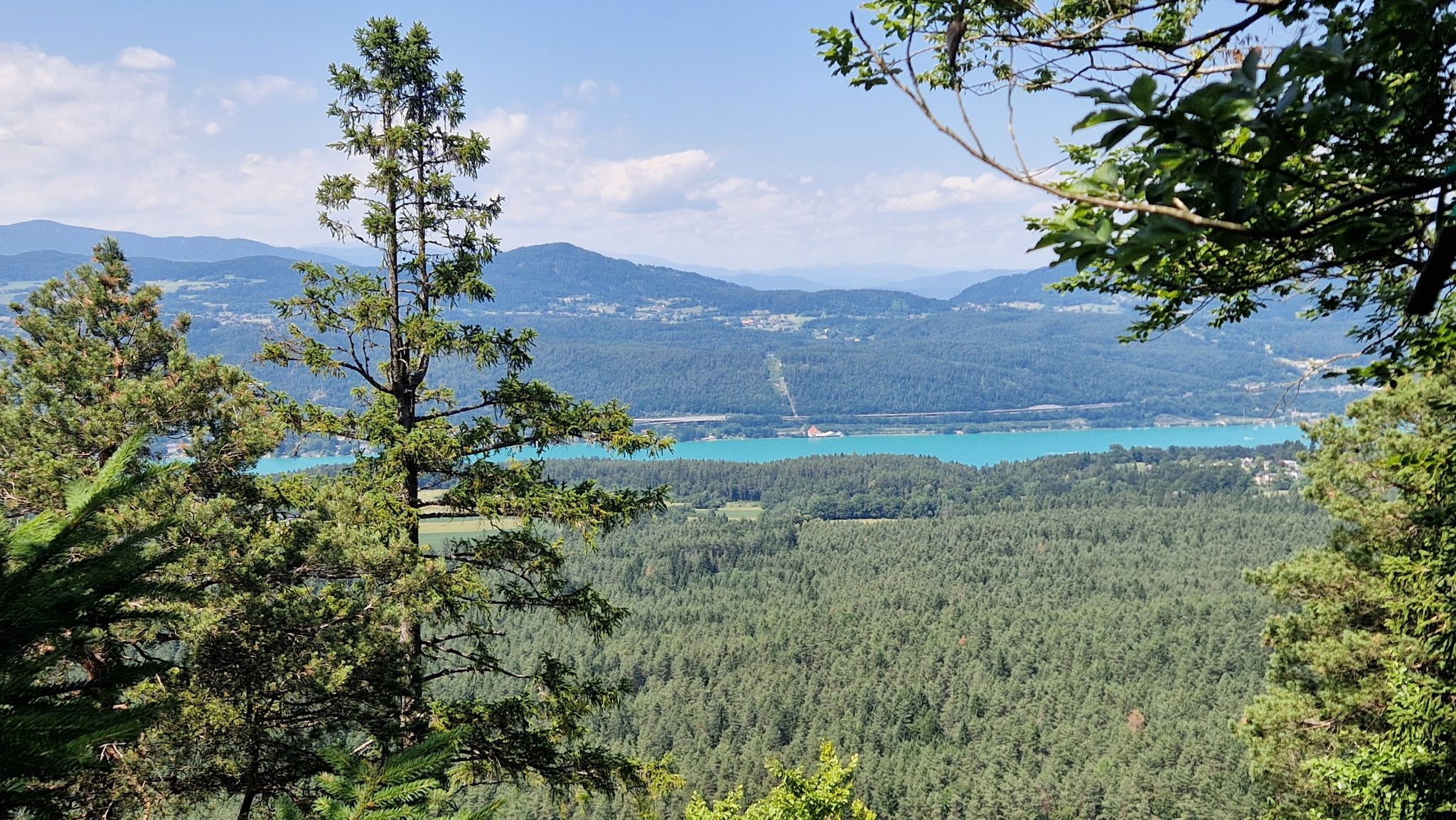 Zicht op de Wörthersee