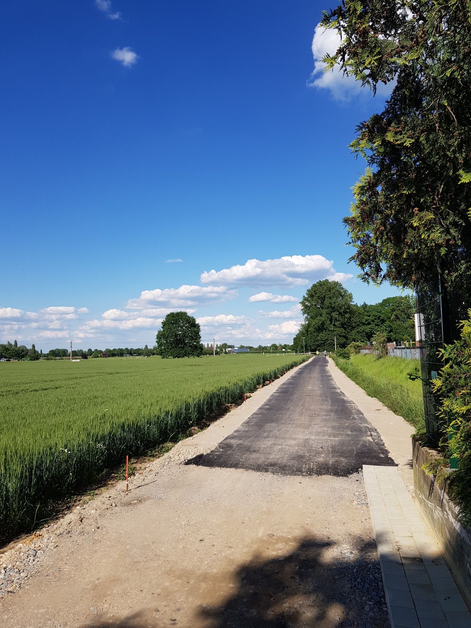 Unfertiger Weg in Büderich
