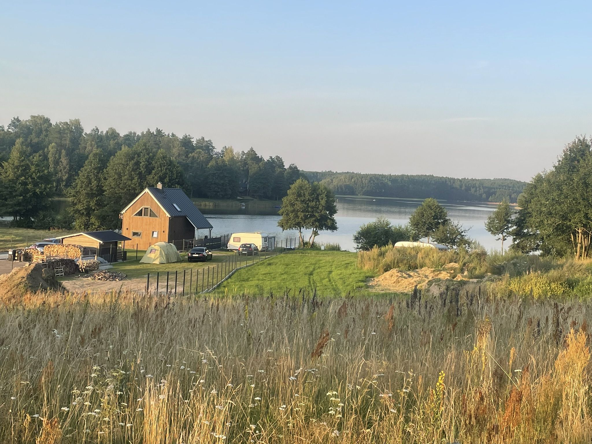 Porost - widok z DdR na jezioro