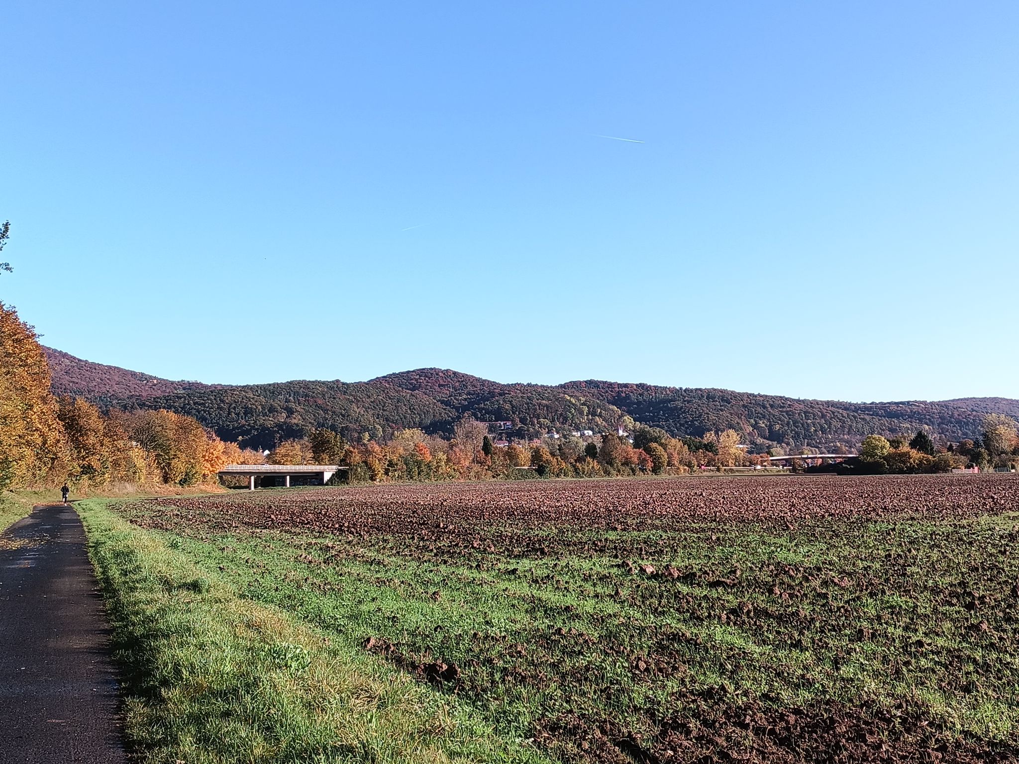 das Etappenziel Grebendorf ist schon in Sicht