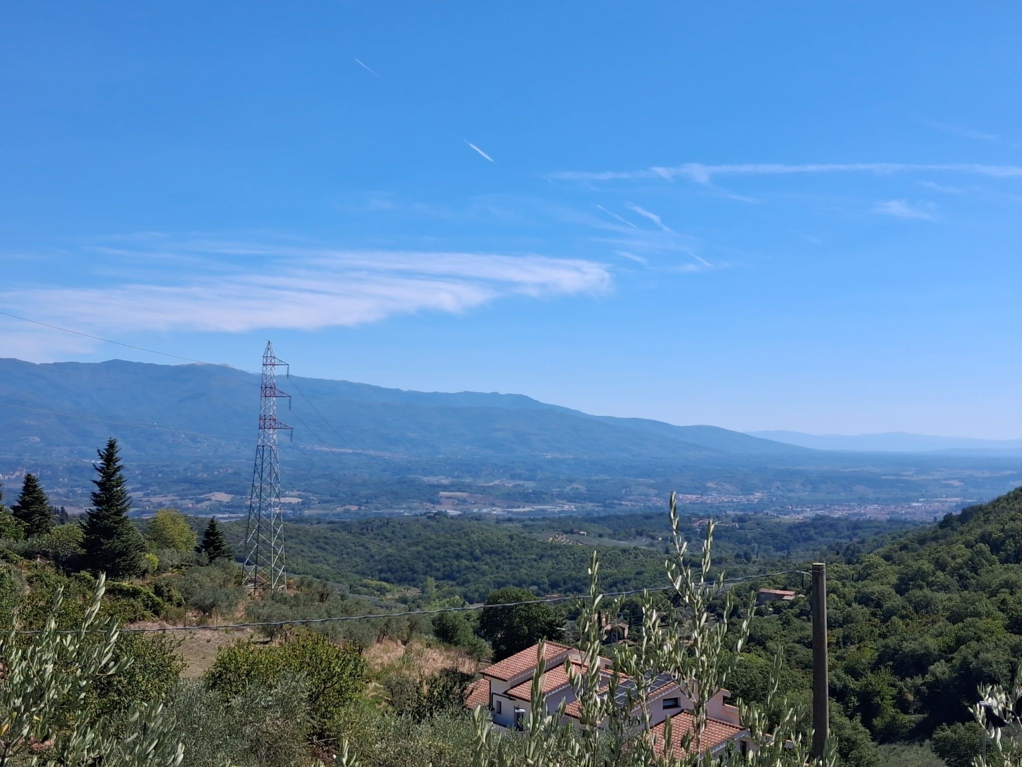vista verso Pratomagno ed il Valdarno