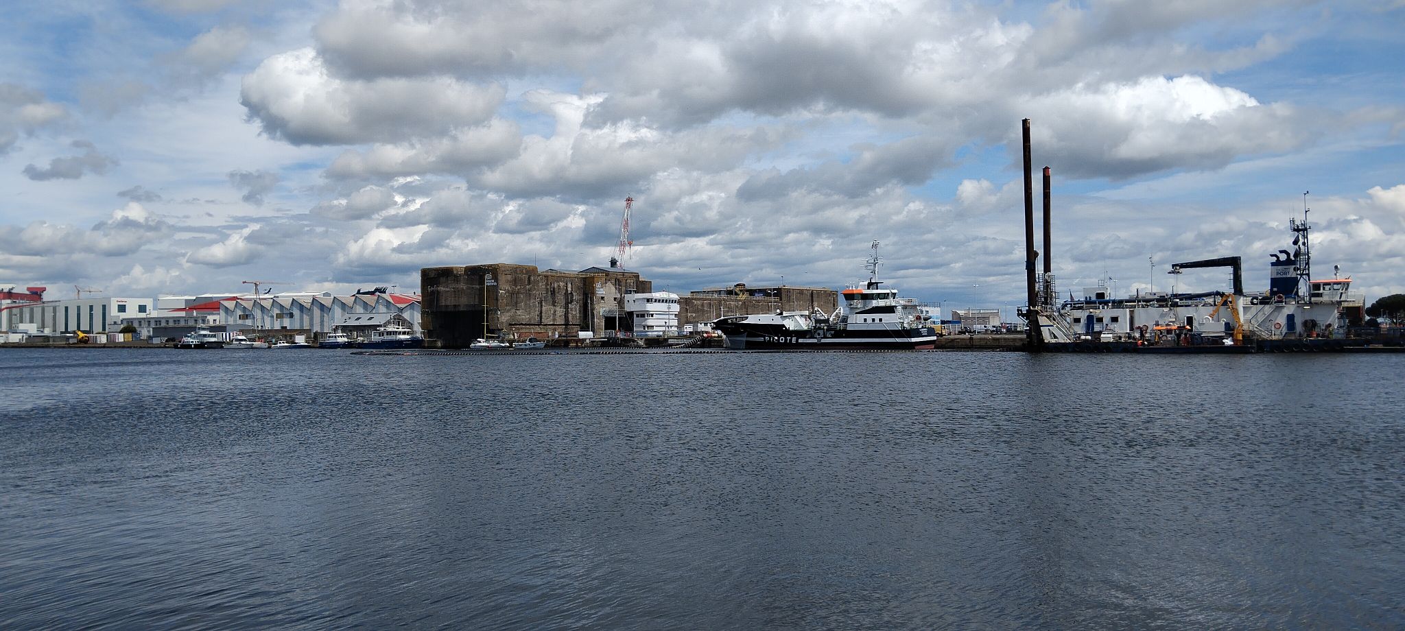 look back at submarine base