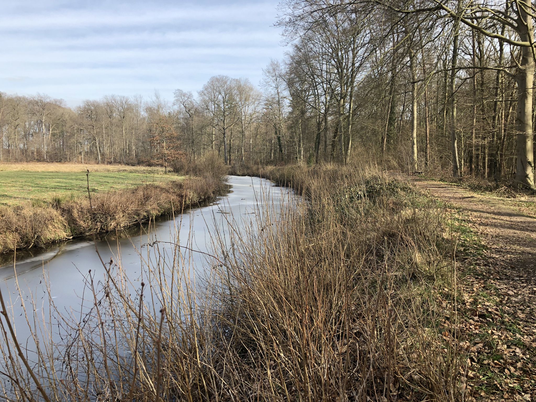 um den Wassergraben von