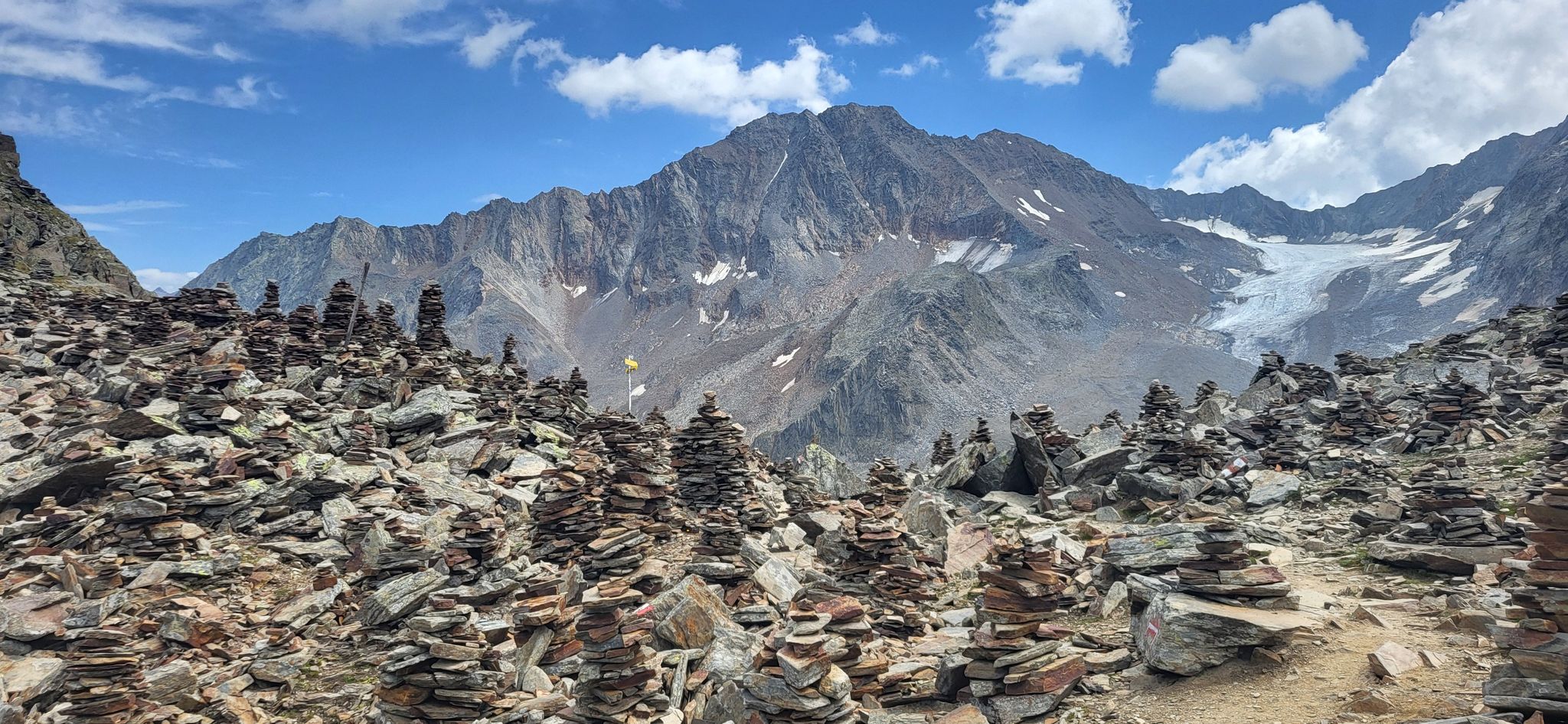 über das Pfeiljoch Blick zurück