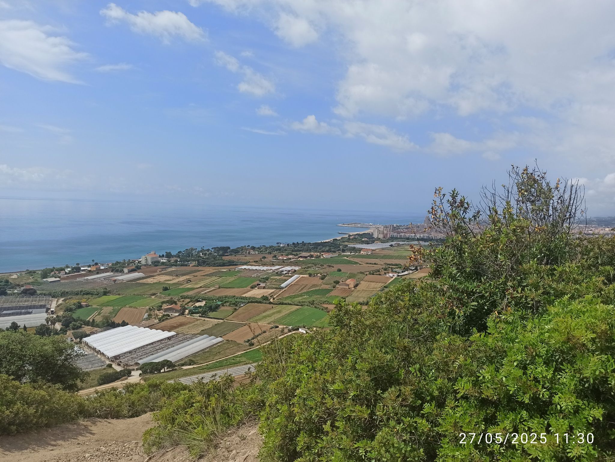 panoràmica des de el turó d'Onofre Arnau cap al sud est, Mataró