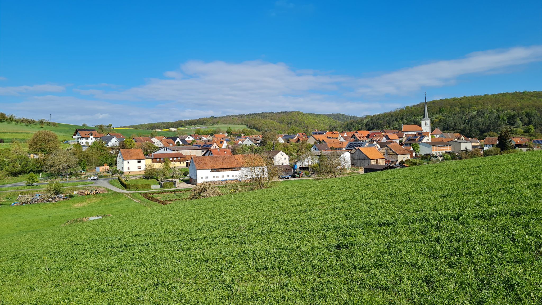 Blick zurück auf Eußenhausen