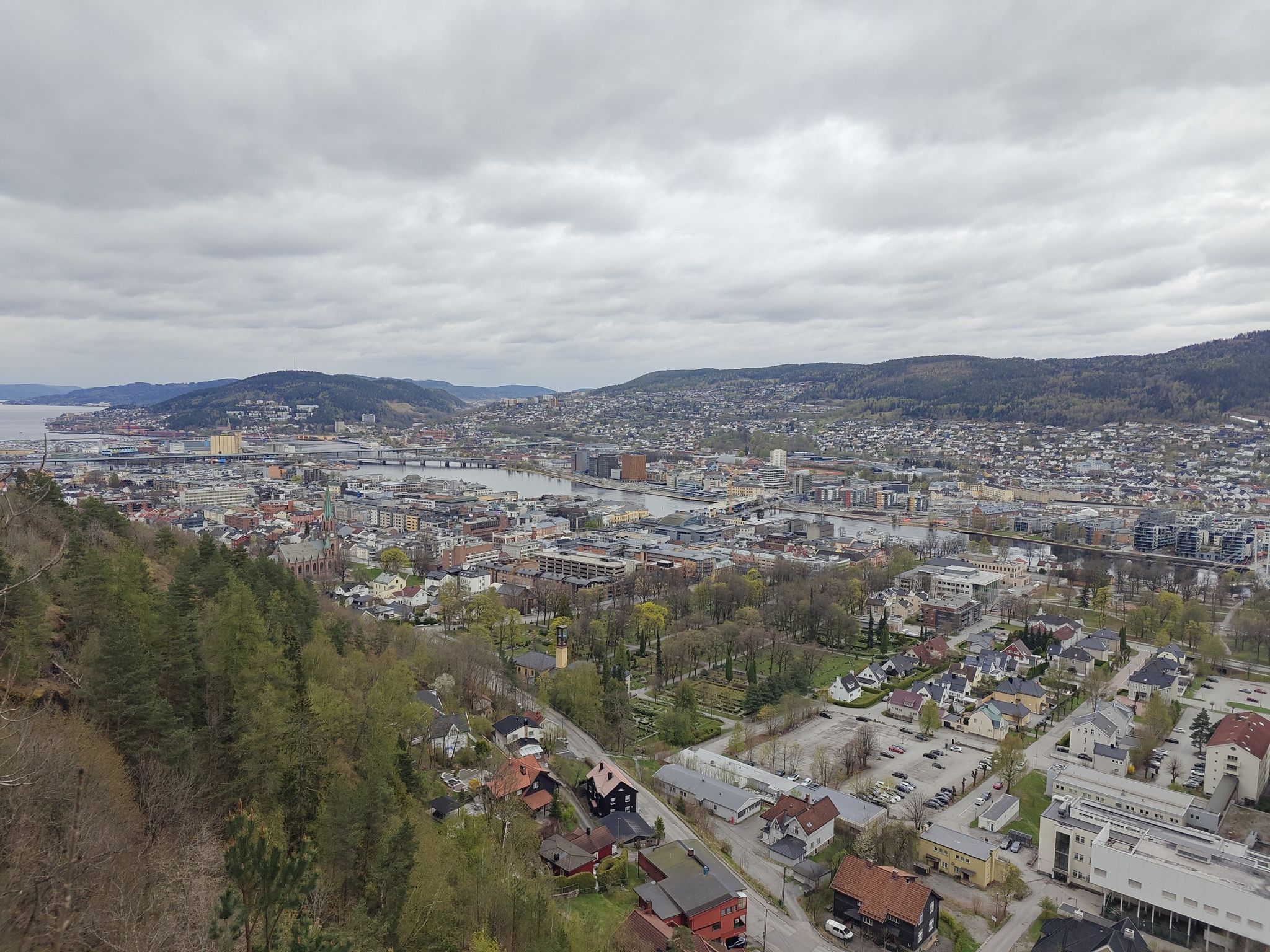 uitkijk over Drammen
