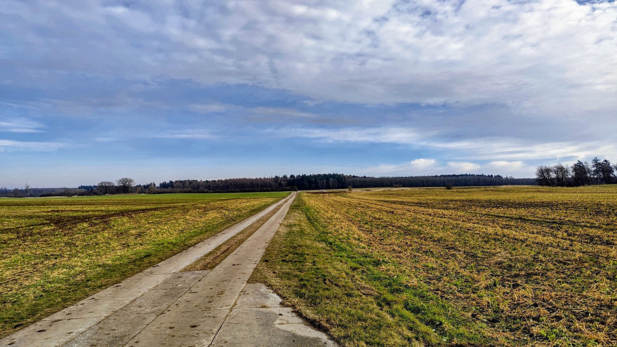 Plattenstrasse Richtung Hohenbarnekow
